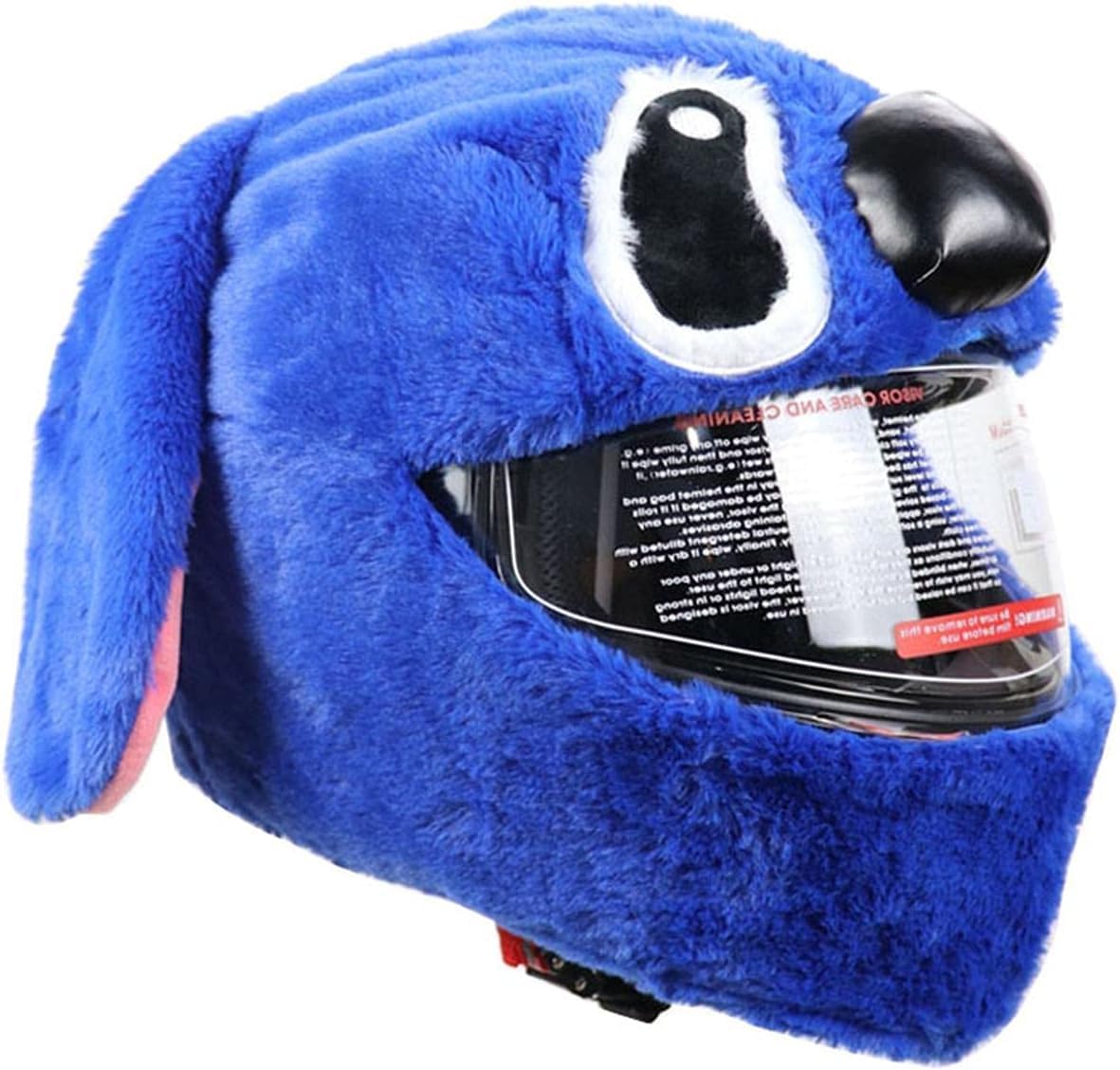 Funda de felpa para casco de motocicleta (cascos no incluidos), paseos divertidos y regalos, innovadora funda para casco de motocicleta con ojos de