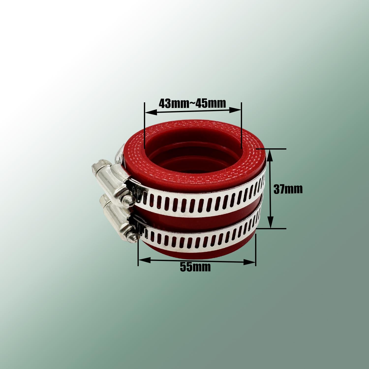 Adaptador de colector de tubo de admisión de carburador de 35, 40, 1.772 in, junta de arranque para motocicleta Dirt Pit Bike (1.772 inrojo)