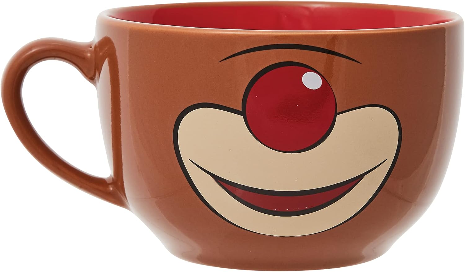 Department 56 Rudolph The Red-Nosed Reindeer Face – Taza de café con leche, 20 onzas, marrón