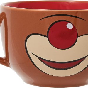Department 56 Rudolph The Red-Nosed Reindeer Face – Taza de café con leche, 20 onzas, marrón Department 56 Rudolph The Red-Nosed Reindeer Face – Taza de café con leche, 20 onzas, marrón