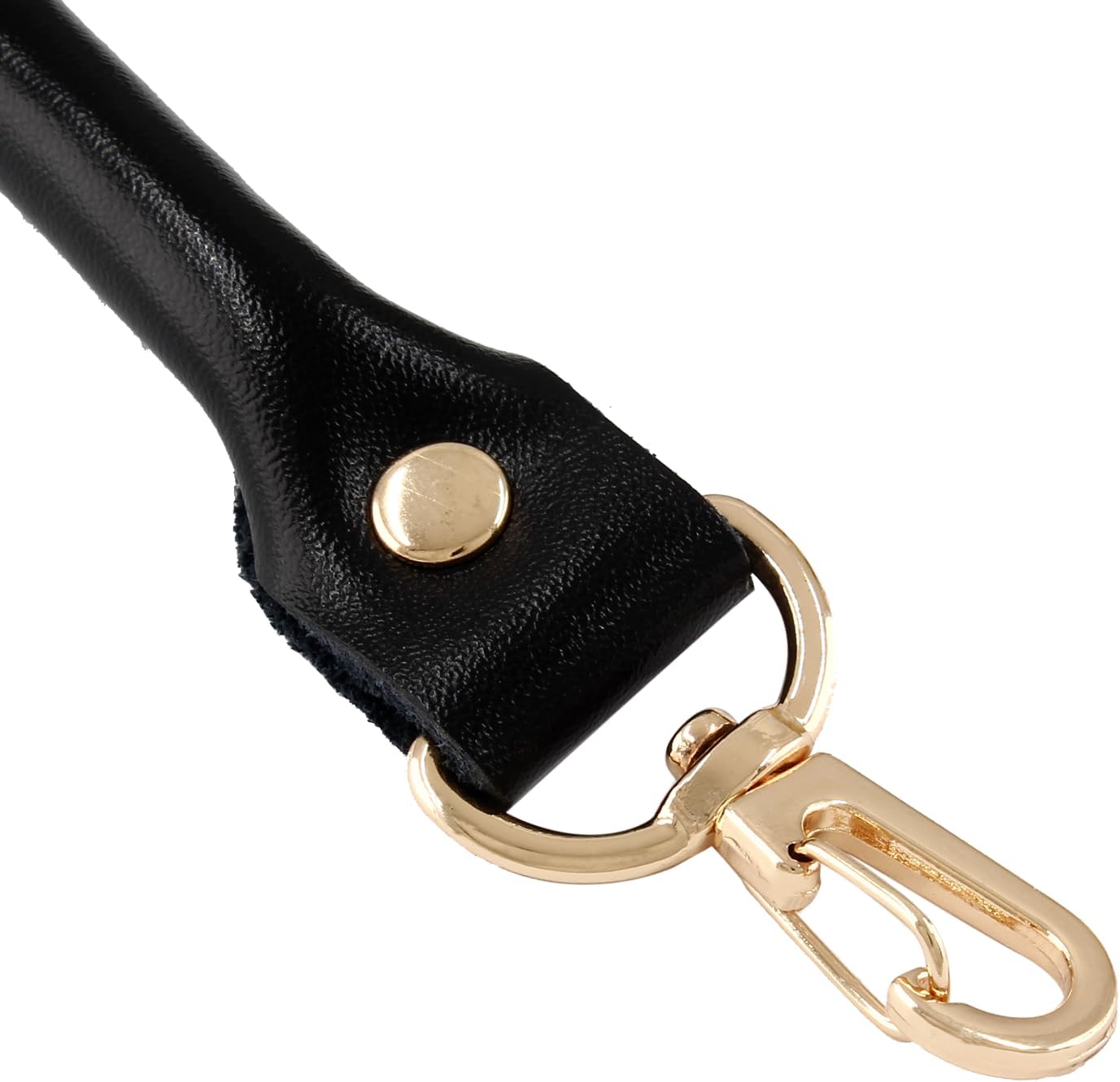 Piutouyar Correas de cuero genuino negro para monederos, correa de cuero corta de 15.7 pulgadas, repuesto de asa de bolso para bolso, bolsa de