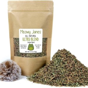 Meowy Janes Ultra Blend with Toy – Mezcla natural de hierba gatera, polvo de vid de plata y raíz de valeriana (bolsa de 2.5 onzas) Meowy Janes Ultra Blend with Toy – Mezcla natural de hierba gatera, polvo de vid de plata y raíz de valeriana (bolsa de 2.5 onzas)