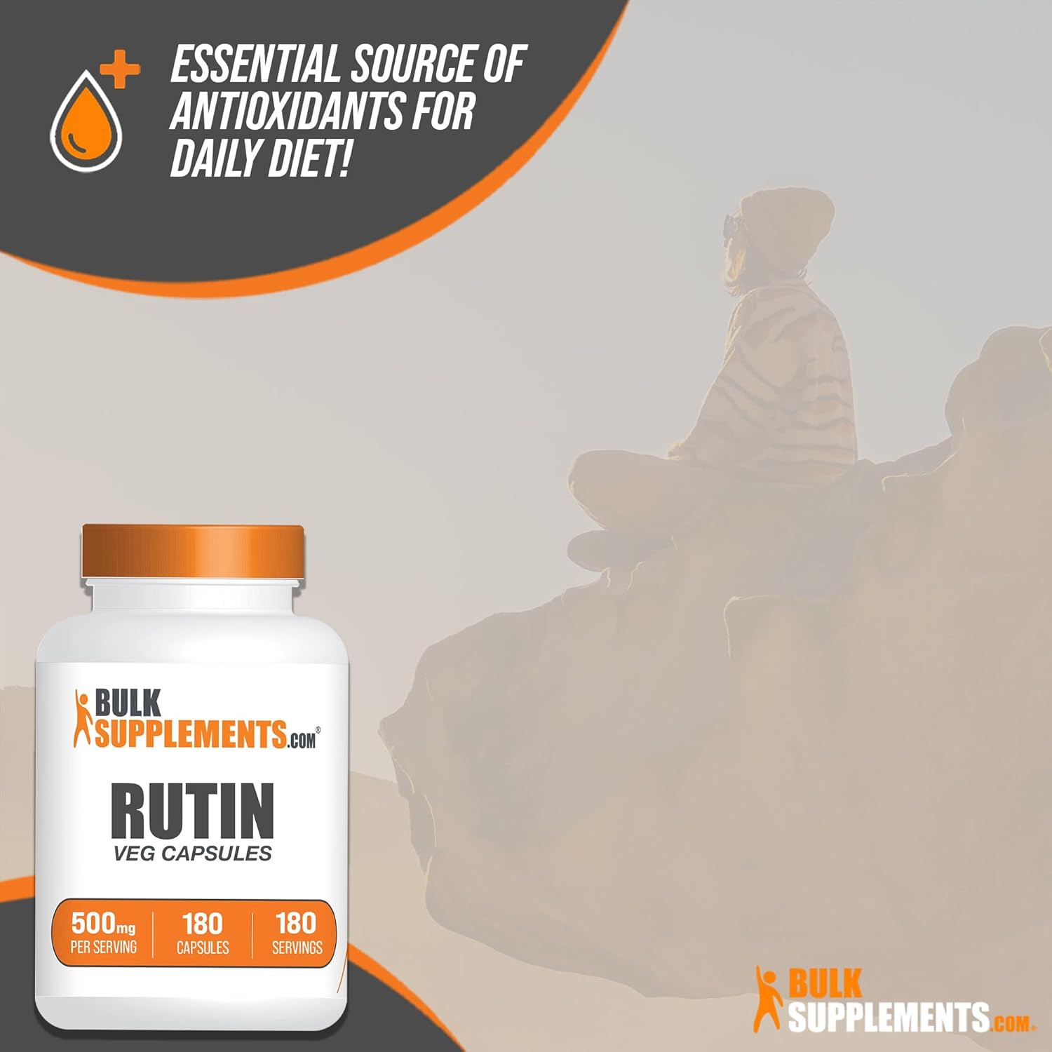 BULKSUPPLEMENTS.COM Rutin 500mg Cápsulas – de Saphora Japonica, suplemento de rutina, píldoras de rutina – Suplemento antioxidante – Vegano y sin