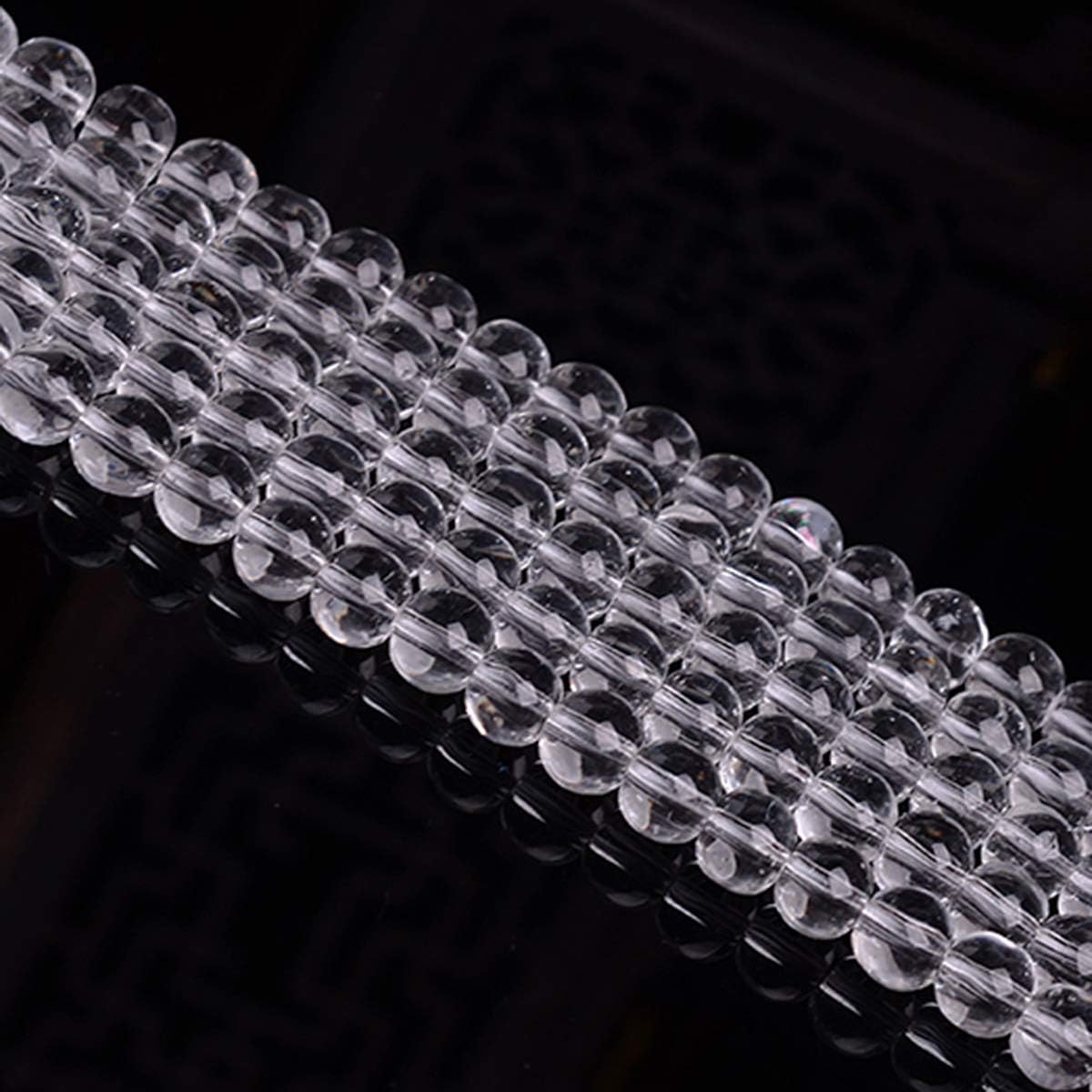 Pulsera elástica de cristal transparente de 328 pies para hacer joyas, collares, pulseras, hilo de cuentas, 0.031 in