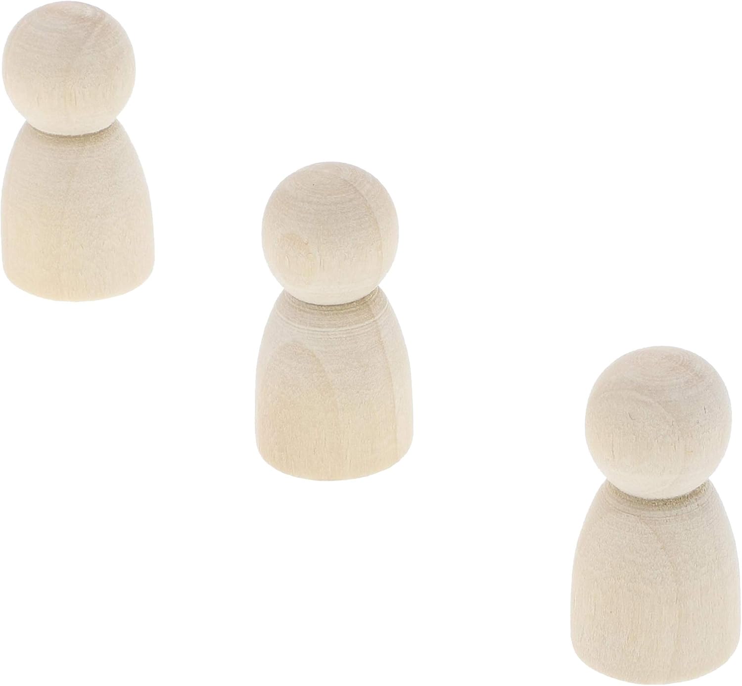 Bright Creations Muñecas de madera con clavijas, figuras de madera (1.1 pulgadas, 50 unidades)