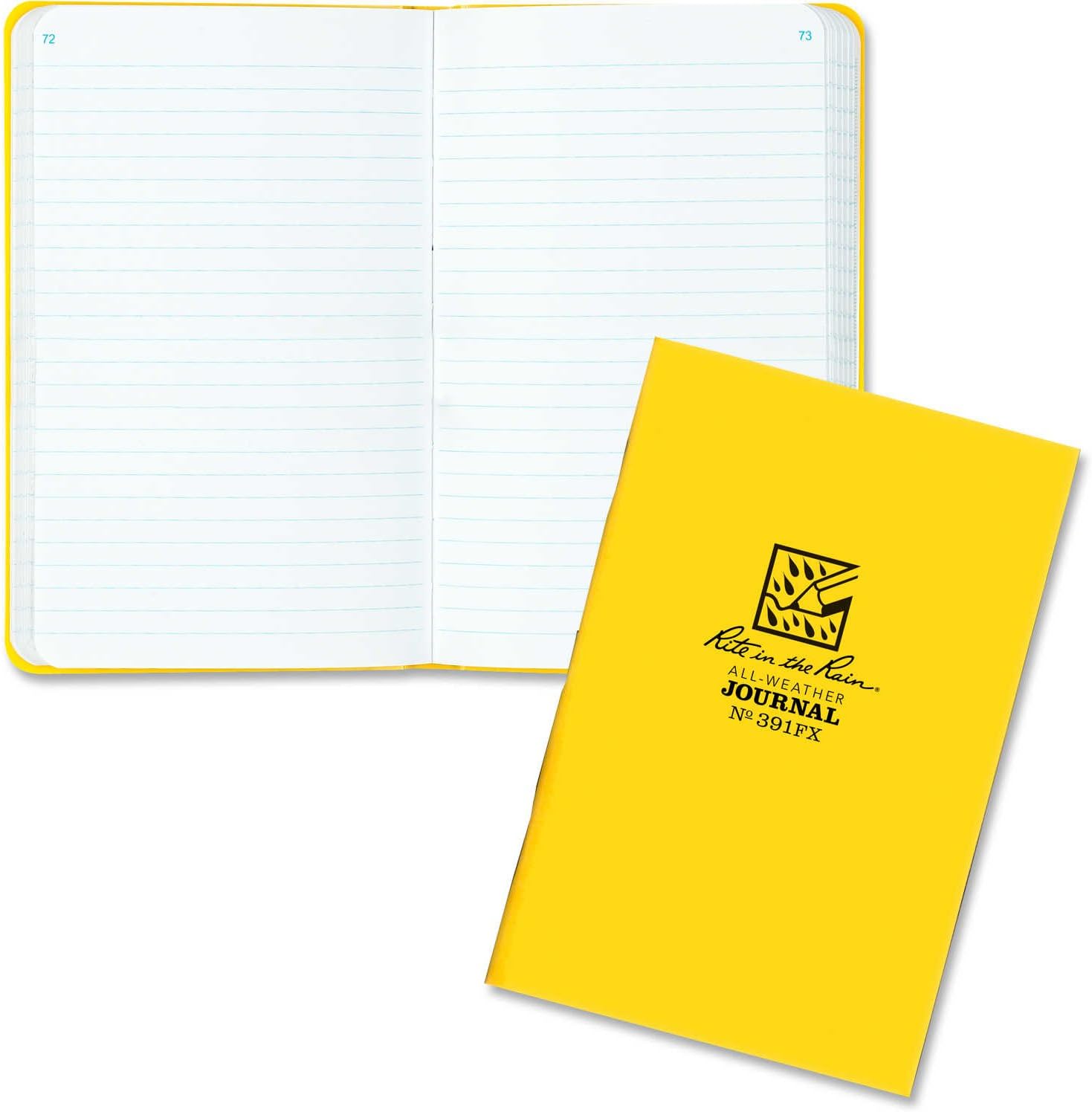 Rite in the Rain (771FX) cuaderno engrapado, 4 58 x 7 pulgadas color negro, 3 unidades., Amarillo