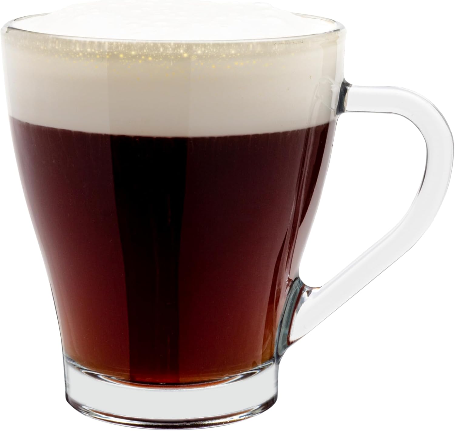 Vikko Tazas de café de vidrio de 9 onzas, gruesas y duraderas para café, té, sidra, ideales para bebidas en capas, aptas para microondas y