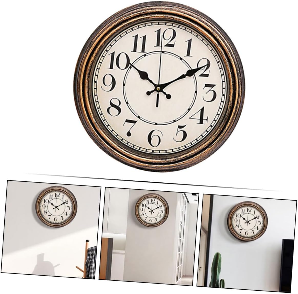 Wall Clock Retro Clock Quartz Clock Digital Clock Office Decor Clock for Office Rustic Decor Fashion Clock Candle Extinguisher Clip Reloj De Pared