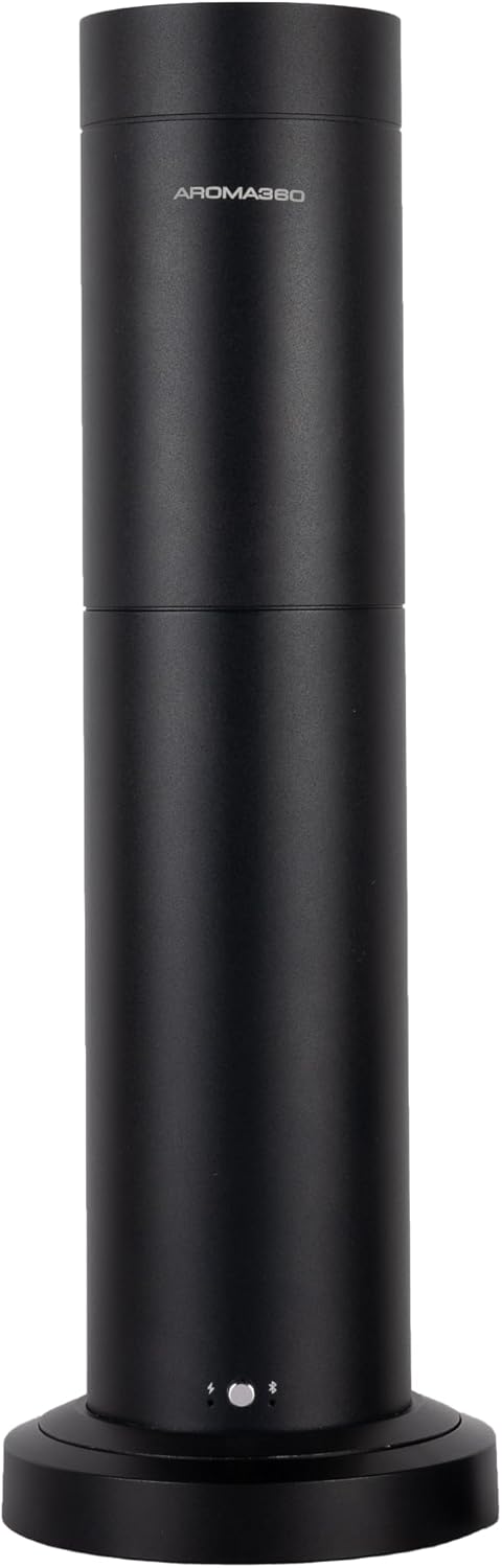 Aroma360 – Difusor de aceites esenciales inalámbrico profesional – Cobertura de 600 pies cuadrados – Inalámbrico y portátil con control remoto –