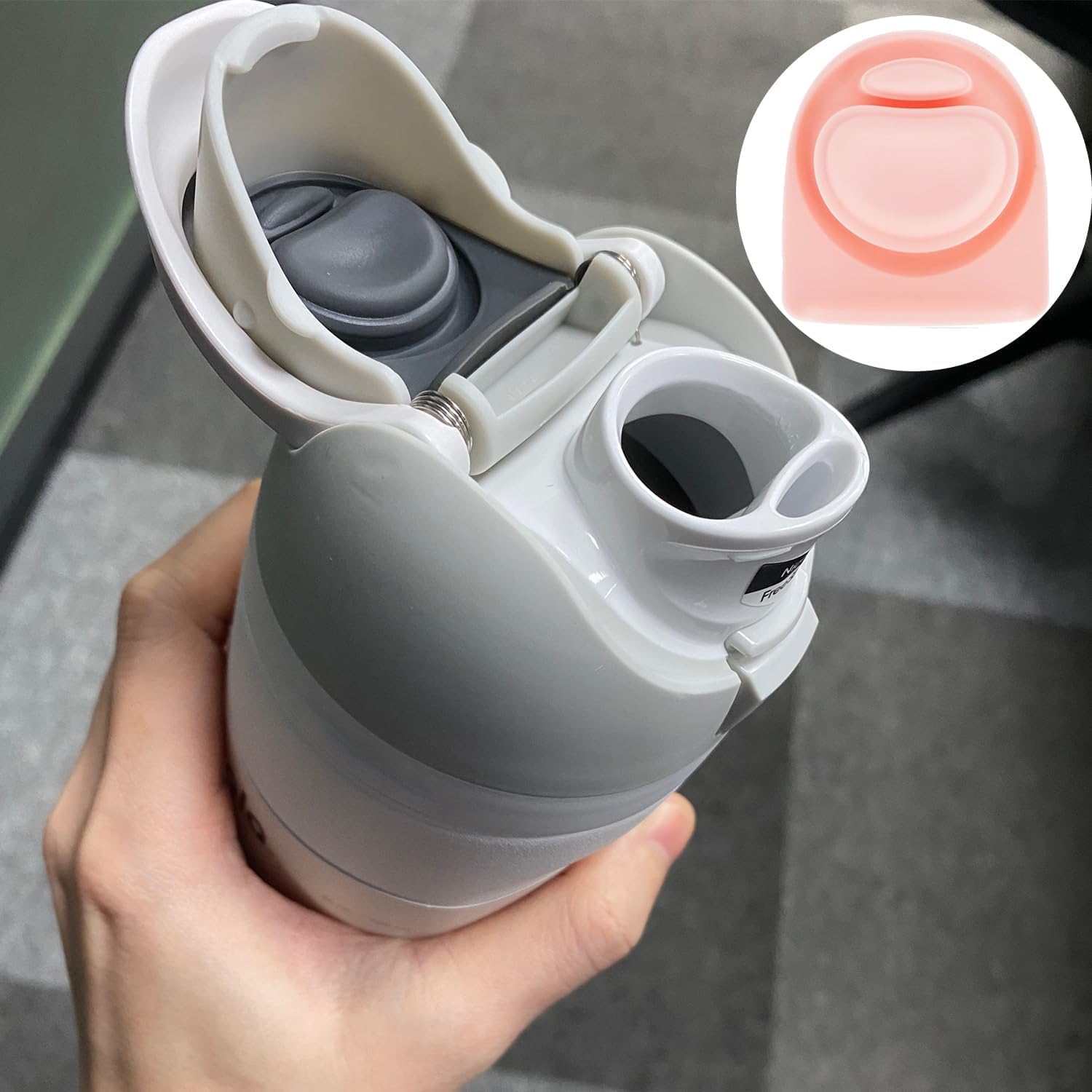 2 tapones de repuesto para Owala FreeSip de 24 onzas y 32 onzas, piezas de repuesto para tapa superior de botella de agua, piezas de repuesto