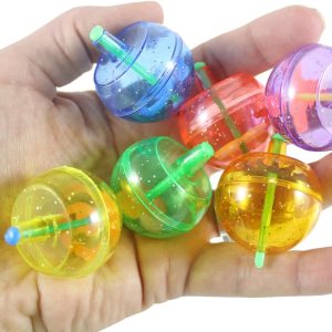 48 juguetes de plástico con purpurina giratoria – Spin – Spinner Tops – Mini juguetes – Pequeño juguete de premio novedoso – Recuerdos de fiesta – 48 juguetes de plástico con purpurina giratoria – Spin – Spinner Tops – Mini juguetes – Pequeño juguete de premio novedoso – Recuerdos de fiesta –