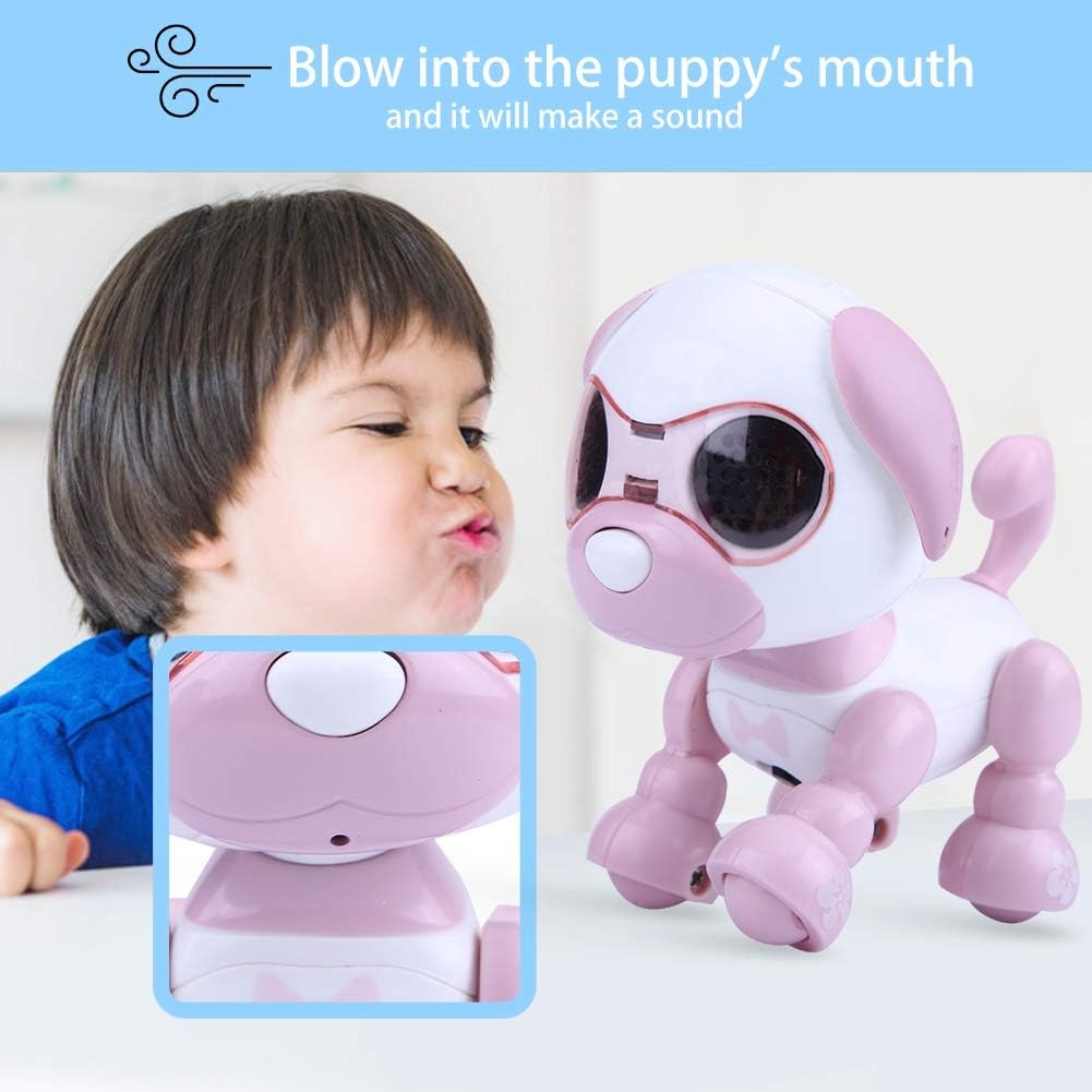 Juguete robot para perro, robot electrónico para mascotas, juguete inteligente para niños, sonido interactivo, cachorro, con luz LED, juguete