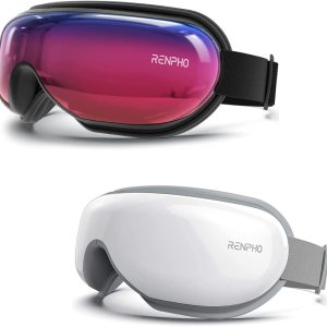 RENPHO Masajeador de ojos con calor blanco y morado degradado RENPHO Masajeador de ojos con calor blanco y morado degradado