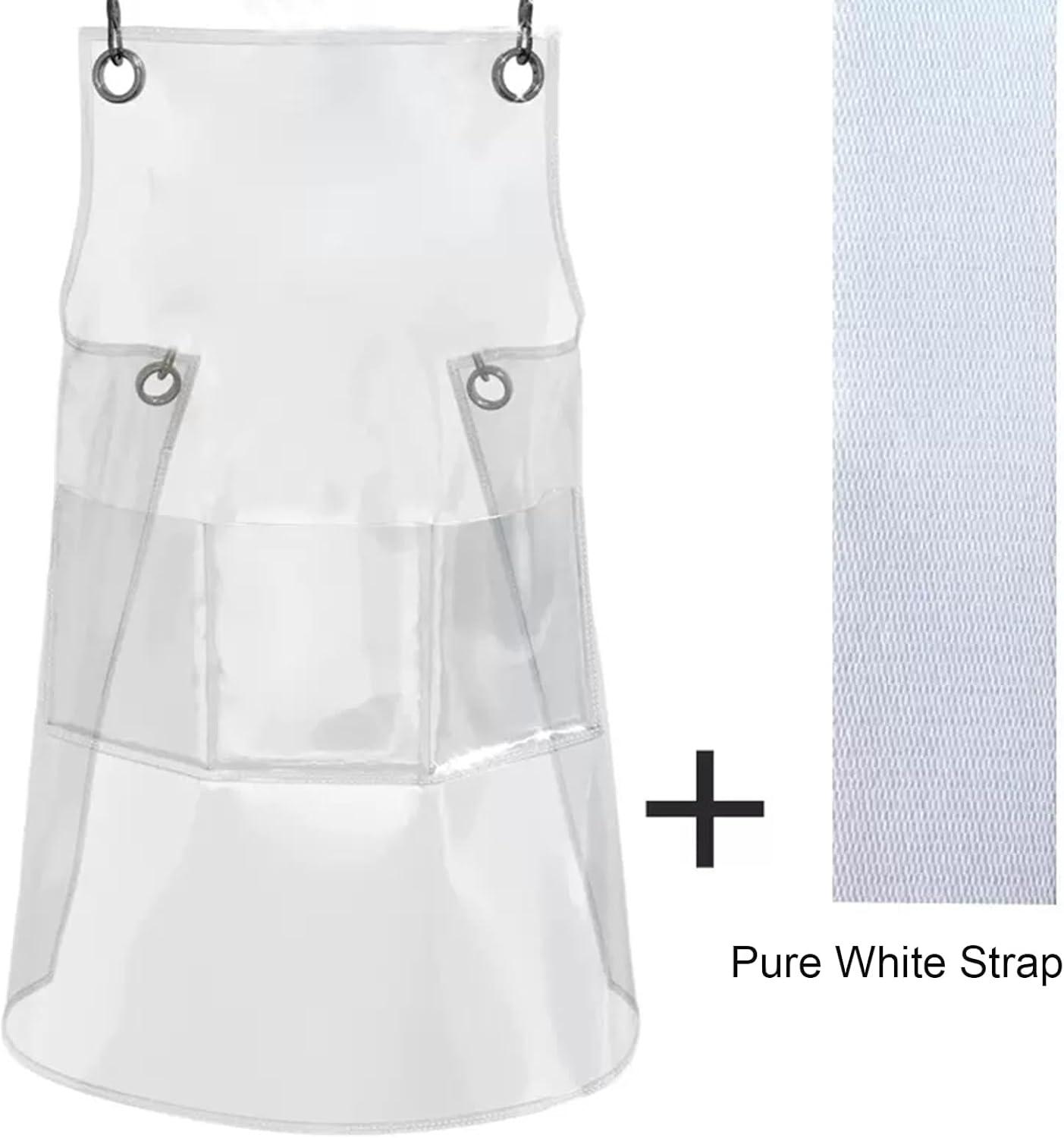 Delantales de peluquería para mujer, delantal transparente impermeable para peluquero con espalda cruzada, ajustable, para peluquería y trabajo