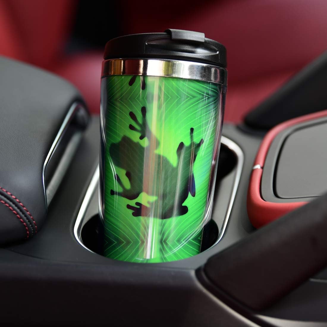 NVJUI JUFOPL Taza de café de viaje con tapa abatible, vaso de café para agua o para el hogar, regalos de cumpleaños para hombres y mujeres, botella