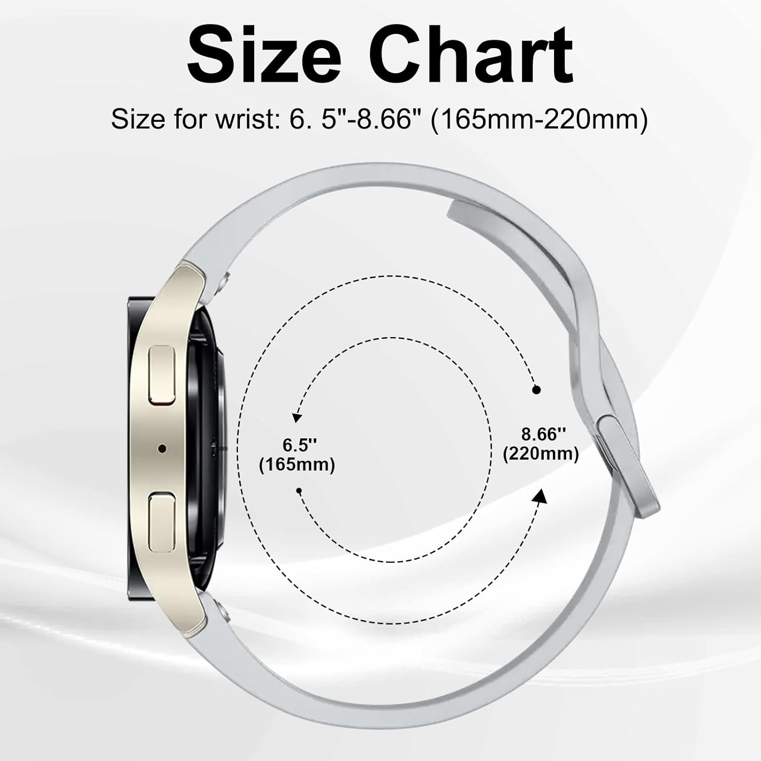 Correas de un solo clic compatibles con Samsung Galaxy Watch 6 Band 1.732 in 1.732 in 1.732 in, Galaxy Watch 6 Classic 1.693 in 1.850 in, correa de