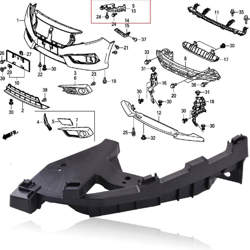 isingoione Soportes para faros delanteros Honda Civic Sedan 2016-2021, 2 piezas, retenedor de montaje frontal 71190-TBA-A00,71140-TBA-A00