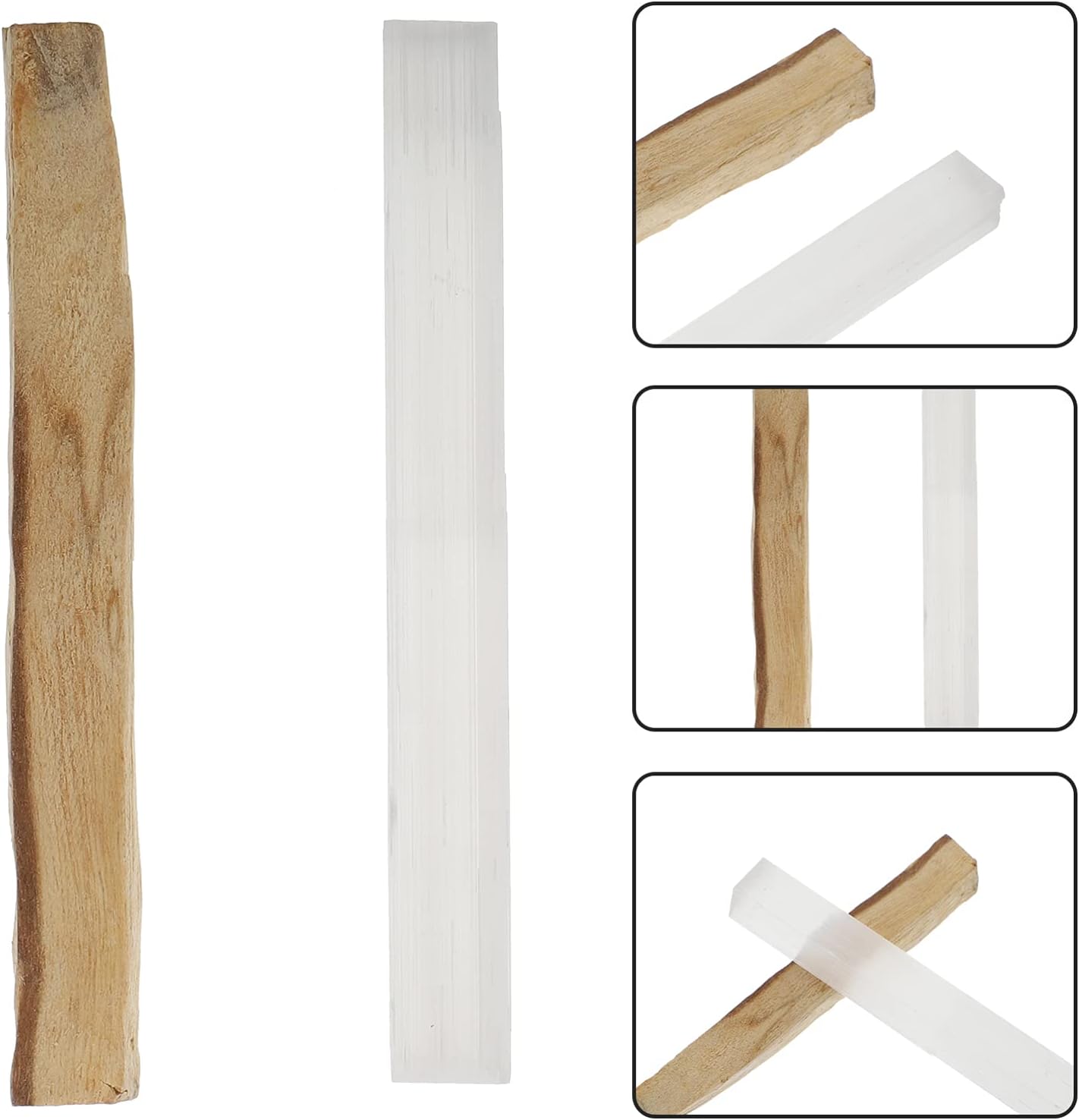 7 juegos de barra de yeso, barra de incienso de madera sagrada para difuminar palitos de meditación, barra de incienso de madera blanca, barra de