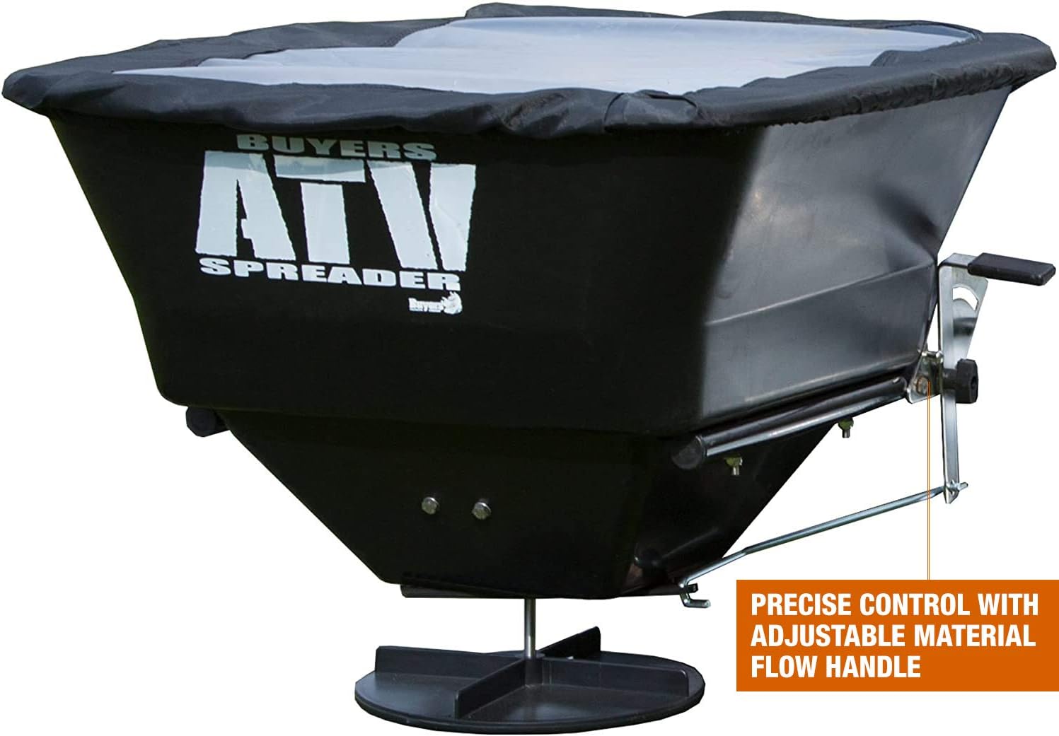 Buyers Products Esparcidor de transmisión ATV, esparcidor multiusos para sal, semillas y fertilizantes + adaptador NOCO GC018 15A 12V, enchufe de