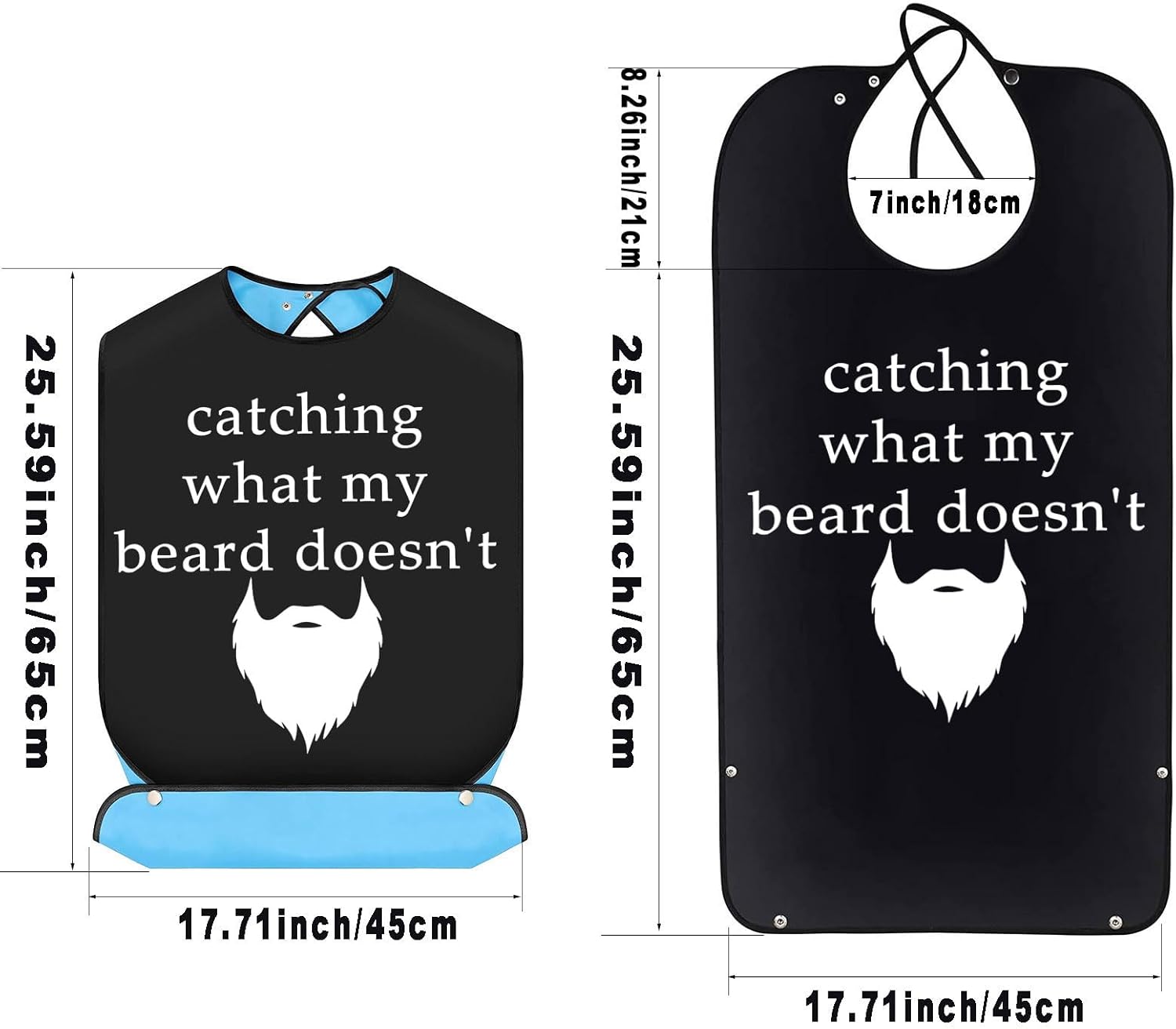 Catching What My Beard Doesn’t Baberos para adultos con atrapador de migas Bromas de mordaza Babero ajustable para comer protectores de ropa