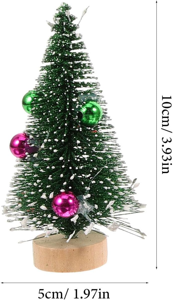 EXCEART 12 piezas de decoración del hogar árboles de Navidad en miniatura, suministros de Navidad, mini árbol de fiesta, decoración de escena,