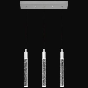 Iluminación moderna para isla de cocina, lámpara colgante de isla de cocina, regulable, LED, cromada, mini iluminación colgante, comedor, sala de Iluminación moderna para isla de cocina, lámpara colgante de isla de cocina, regulable, LED, cromada, mini iluminación colgante, comedor, sala de