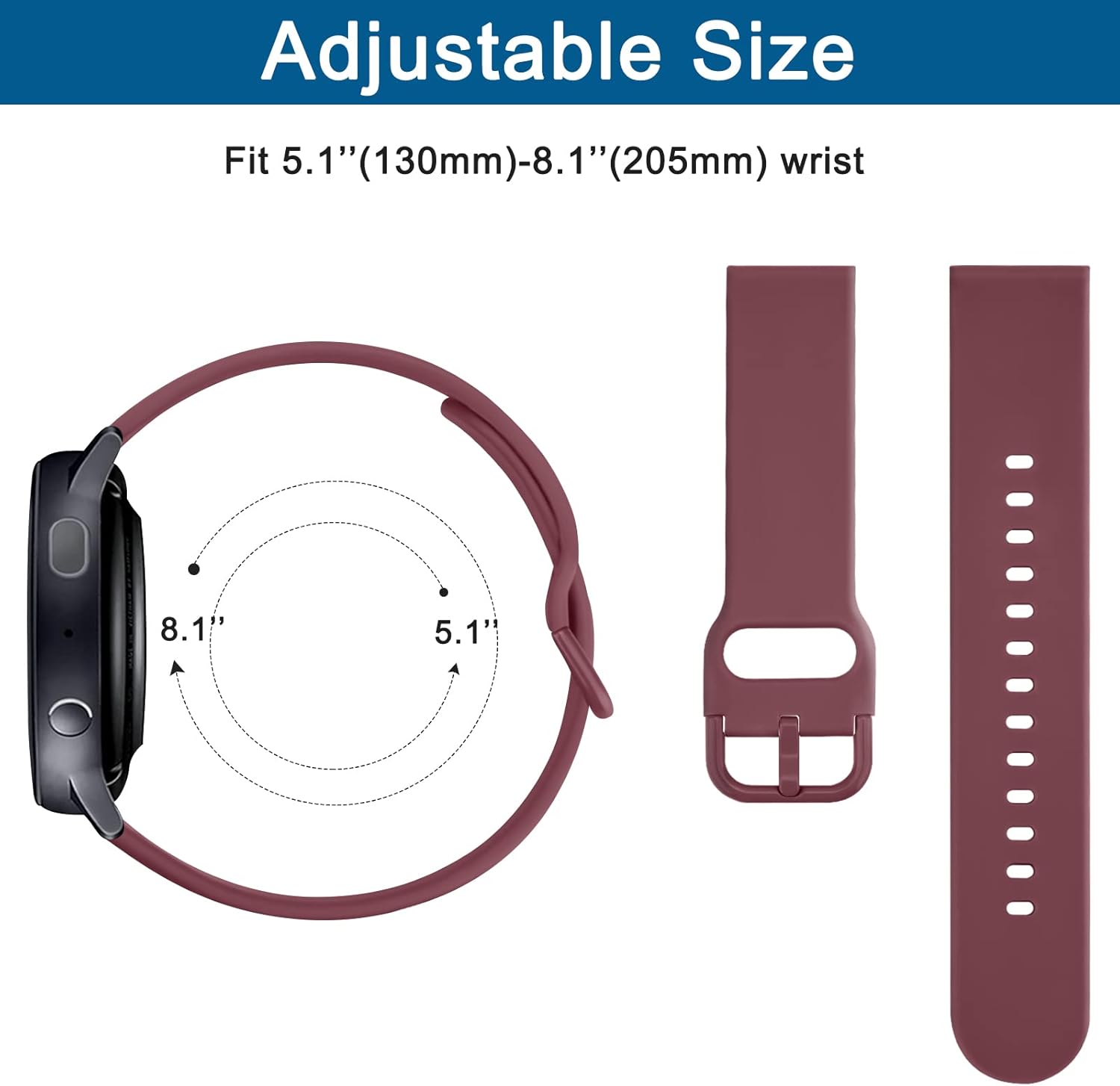 AK Para Samsung Galaxy Watch 5 Band 1.575 in 1.732 inGalaxy Watch 5 Pro Bandas 1.772 in, 0.787 in Correa deportiva suave para Galaxy Watch 5