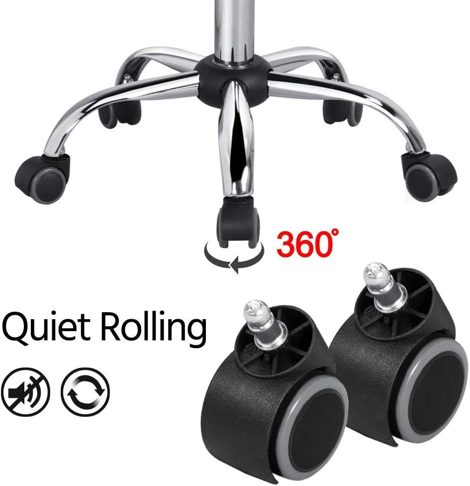 Yaheetech Sillas ejecutivas de piel sintética con respaldo bajo, silla giratoria de oficina con ruedas, color negro