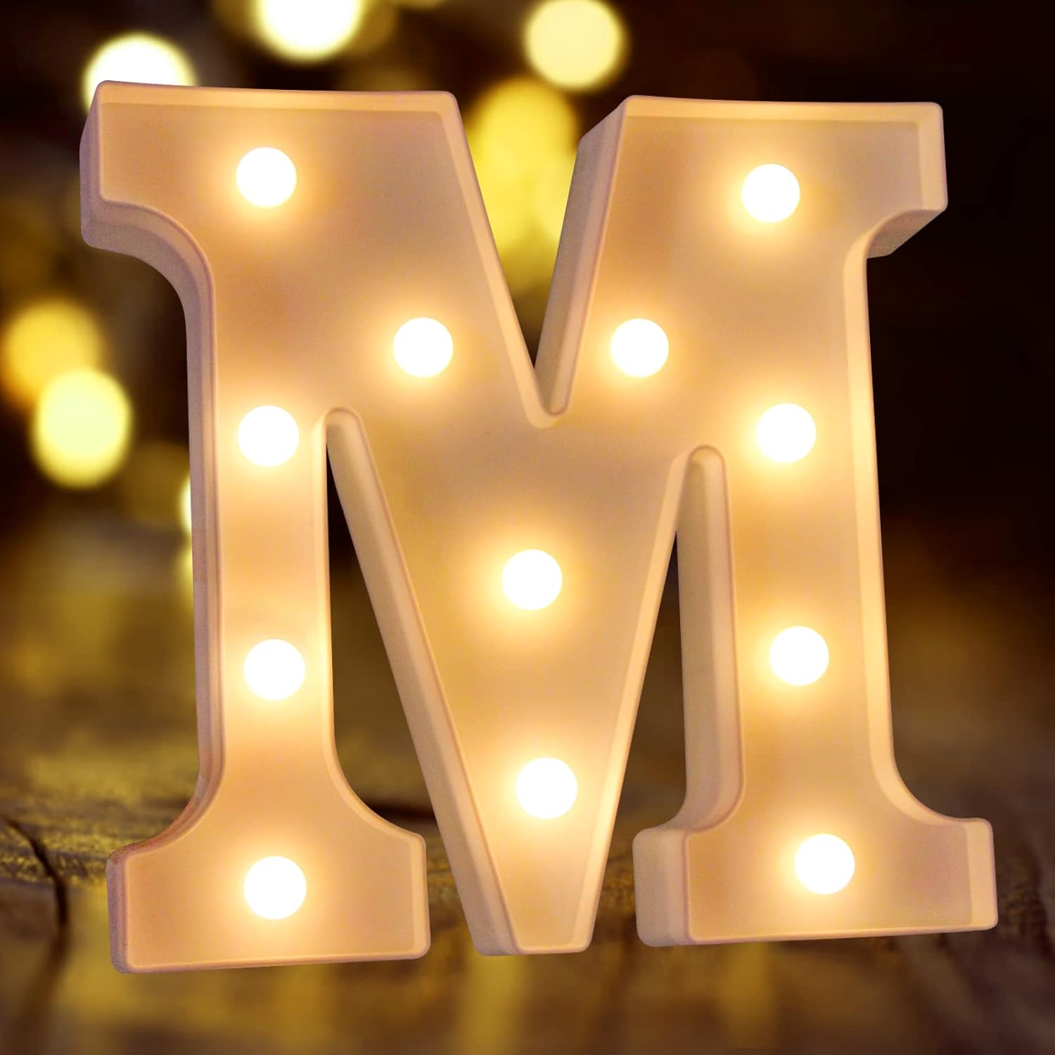 Letras iluminadas, letras de marquesina de Laerjin con luces, número decorativo con luz LED, letrero de número iluminado para luz nocturna, boda,