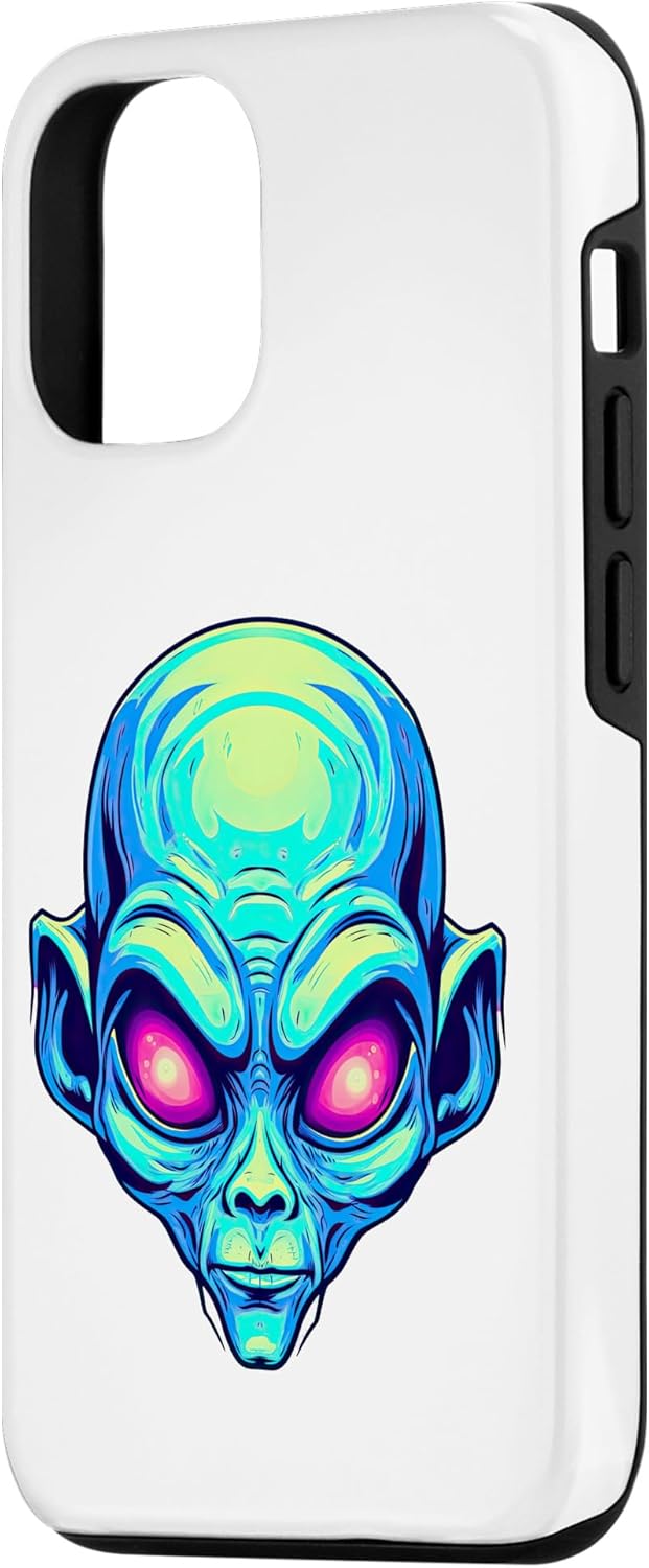 iPhone 1212 Pro Alien Head Alien Face UFO Funny Alien Case