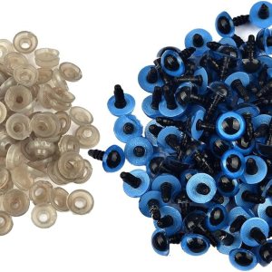 100 tornillos de seguridad de plástico de 0.394 pulgadas con arandelas, globo ocular redondo de animales amigurumi, fabricación de manualidades para 100 tornillos de seguridad de plástico de 0.394 pulgadas con arandelas, globo ocular redondo de animales amigurumi, fabricación de manualidades para