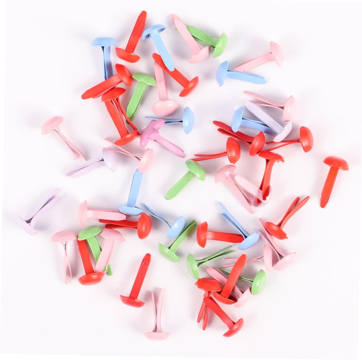 EXCEART 2 cajas de croissant de color clavo de papel tachuelas de papel para manualidades para niños, manualidades de latón