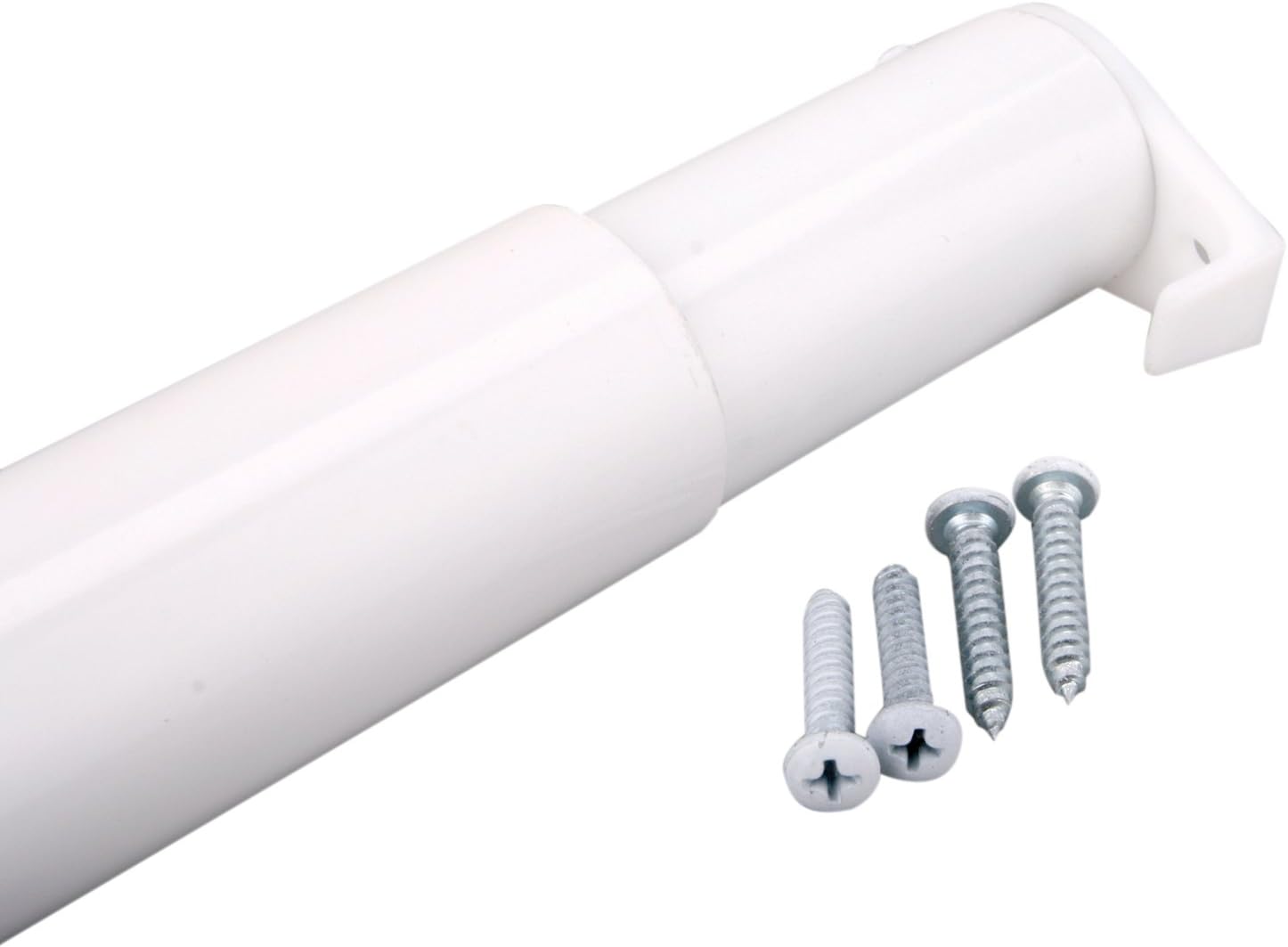 KNAPE & VOGT PB22-72120WT RP-0021-72120 – Barra de armario ajustable, 72 a 120 pulgadas, color blanco