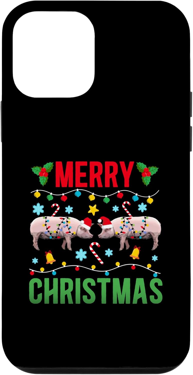 iPhone 12 mini Merry Christmas Cute Pig Owner Xmas Party Pig Lover Case