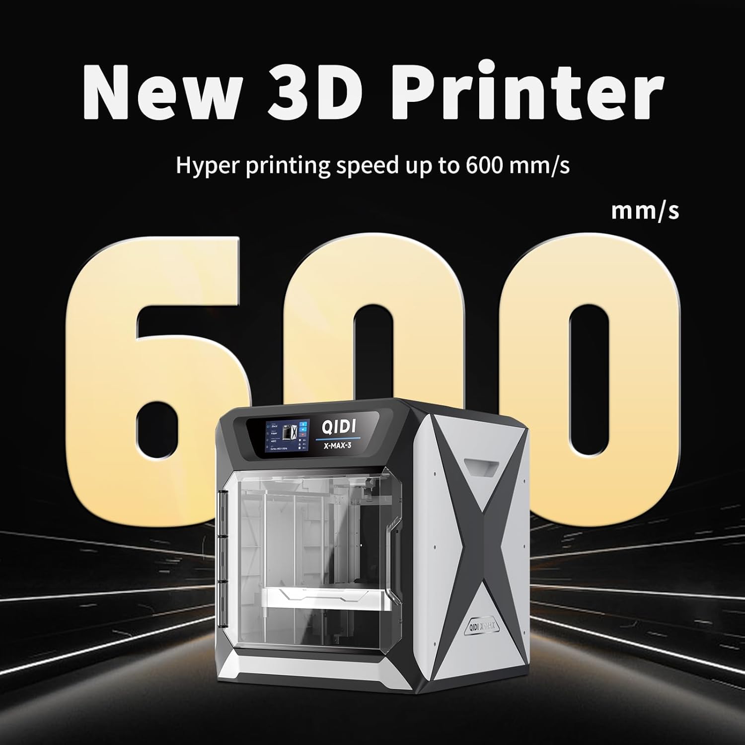 Impresora 3D QIDI MAX3, impresoras 3D de gran tamaño de alta velocidad, impresión rápida de 23.622 ins, nivelación totalmente automática, calor de