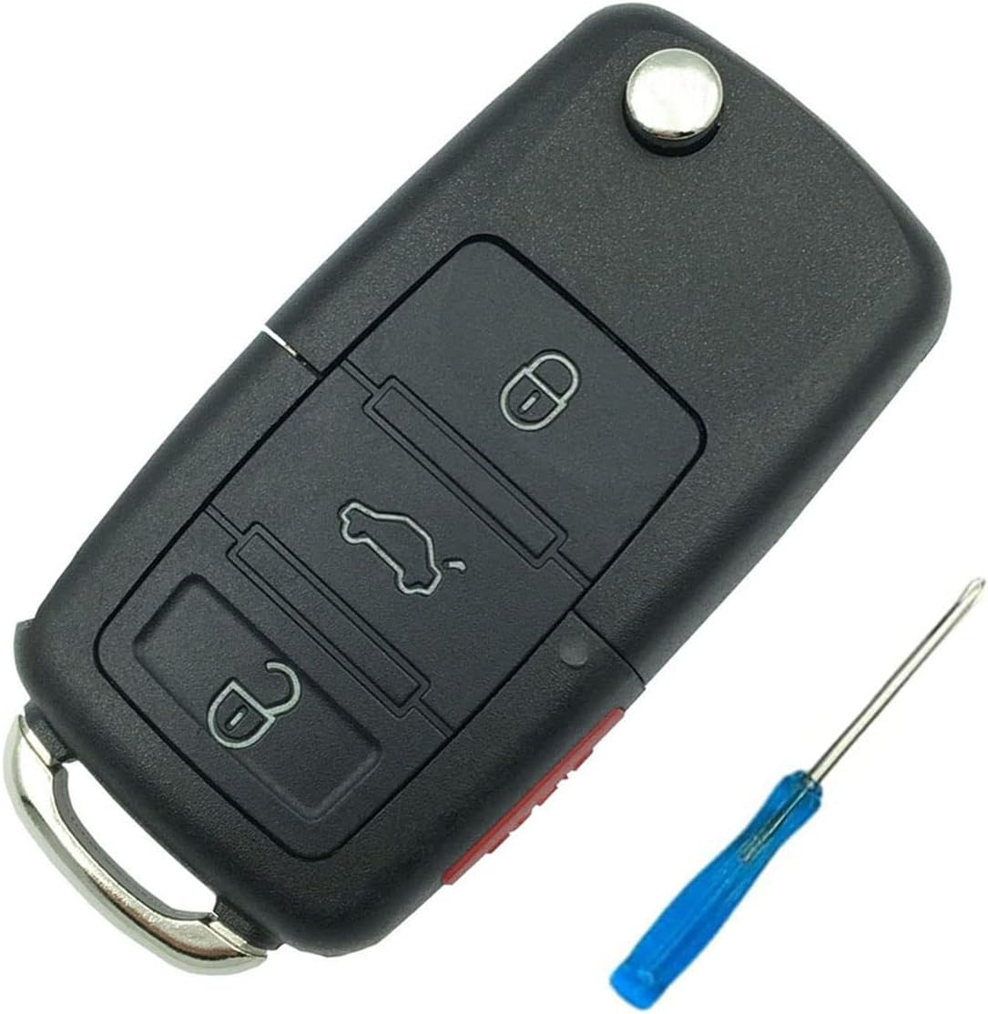 Funda para llavero de repuesto para VW, Volkswagen, Jetta Passat, Golf Beetle, MK5, Rabbit GTI CC, EOS, entrada sin llave, carcasa para llavero