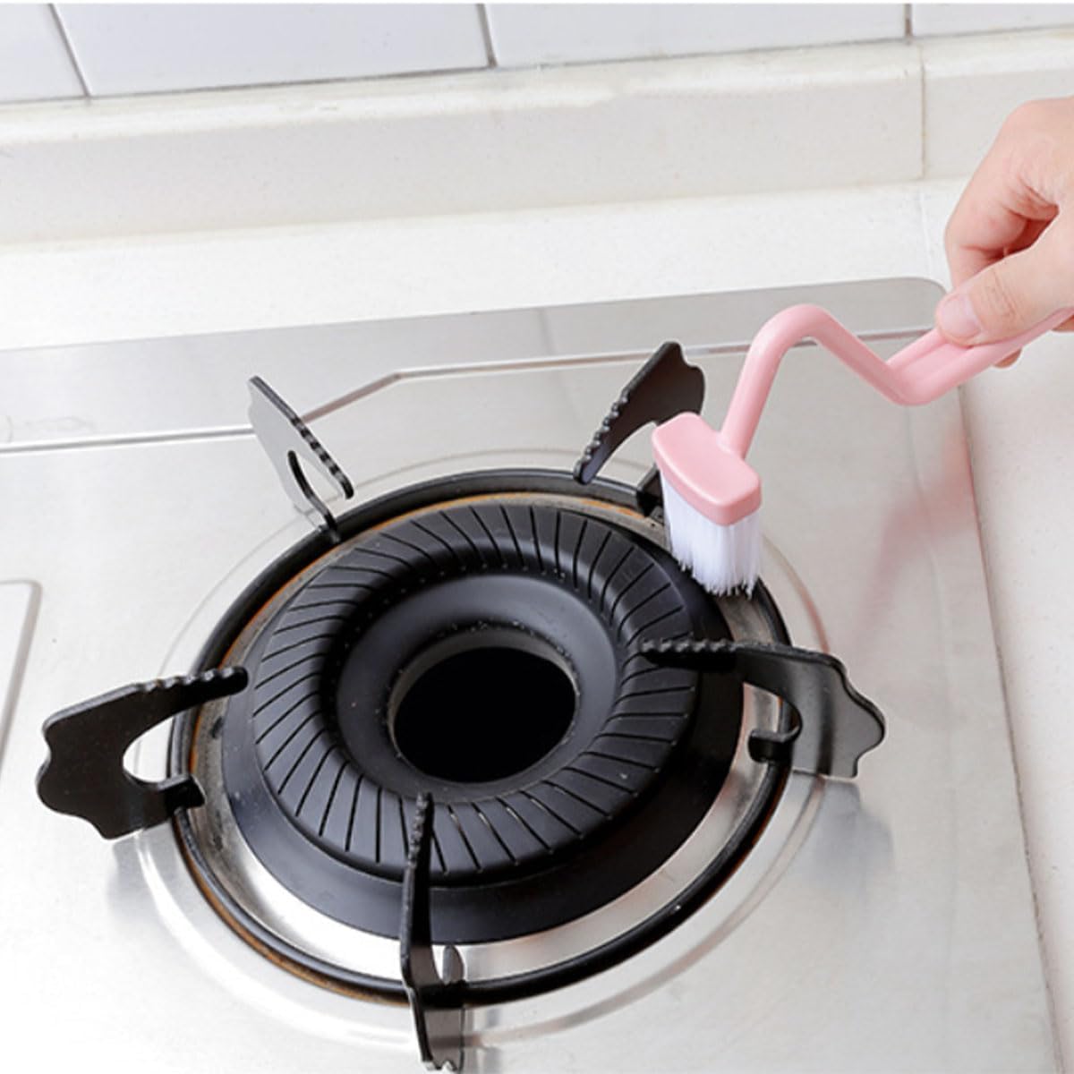 3 cepillos de plástico curvados pequeños para inodoro, cepillos de limpieza de plástico para baño, adecuados para limpiar bordes de inodoro, borde