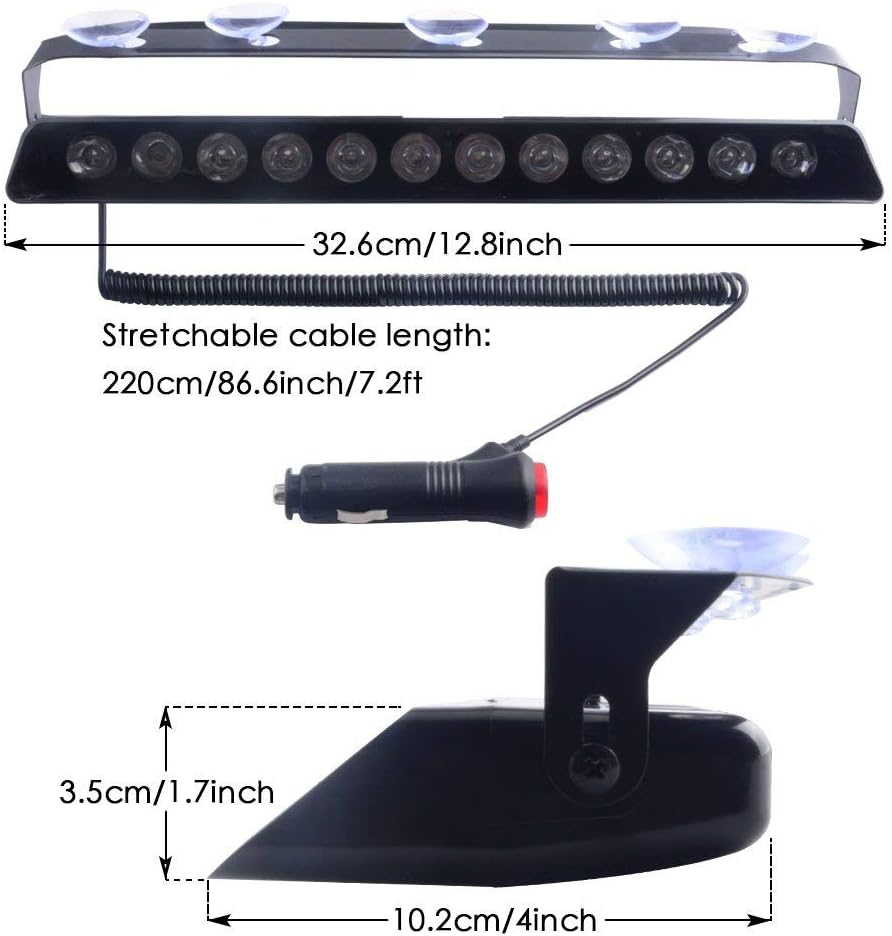 Luz estroboscópica de emergencia modelo S9, Azul blanco azul