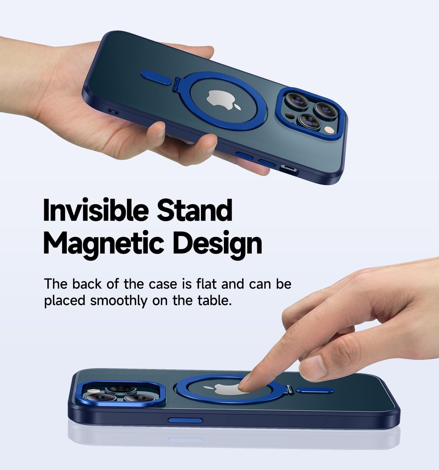 MAGIC JOHN Funda para iPhone 11 Pro compatible con Magsafe con soporte de metal magnético a prueba de golpes de grado militar antiamarillamiento,