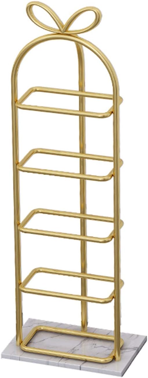 Shoe RacksShoe Shelf Organizer 5-story Metal Shoe Rack Space-saving Household Indoor Shoe Rack Marble Base Storage Rack Shelf for Living Room