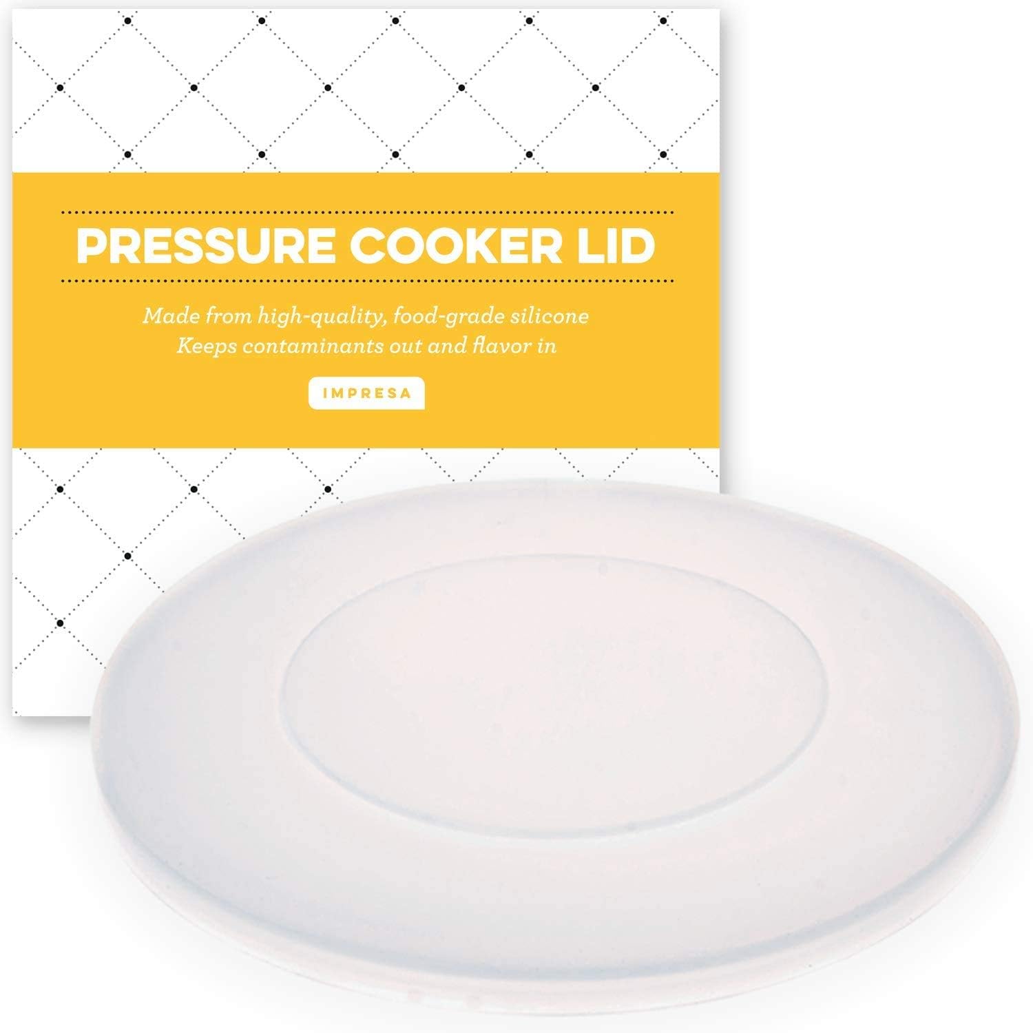 Impresa Tapa de silicona para olla a presión, perfecta para almacenar las sobras y mantener los alimentos frescos, sin BPA, apta para congelador y