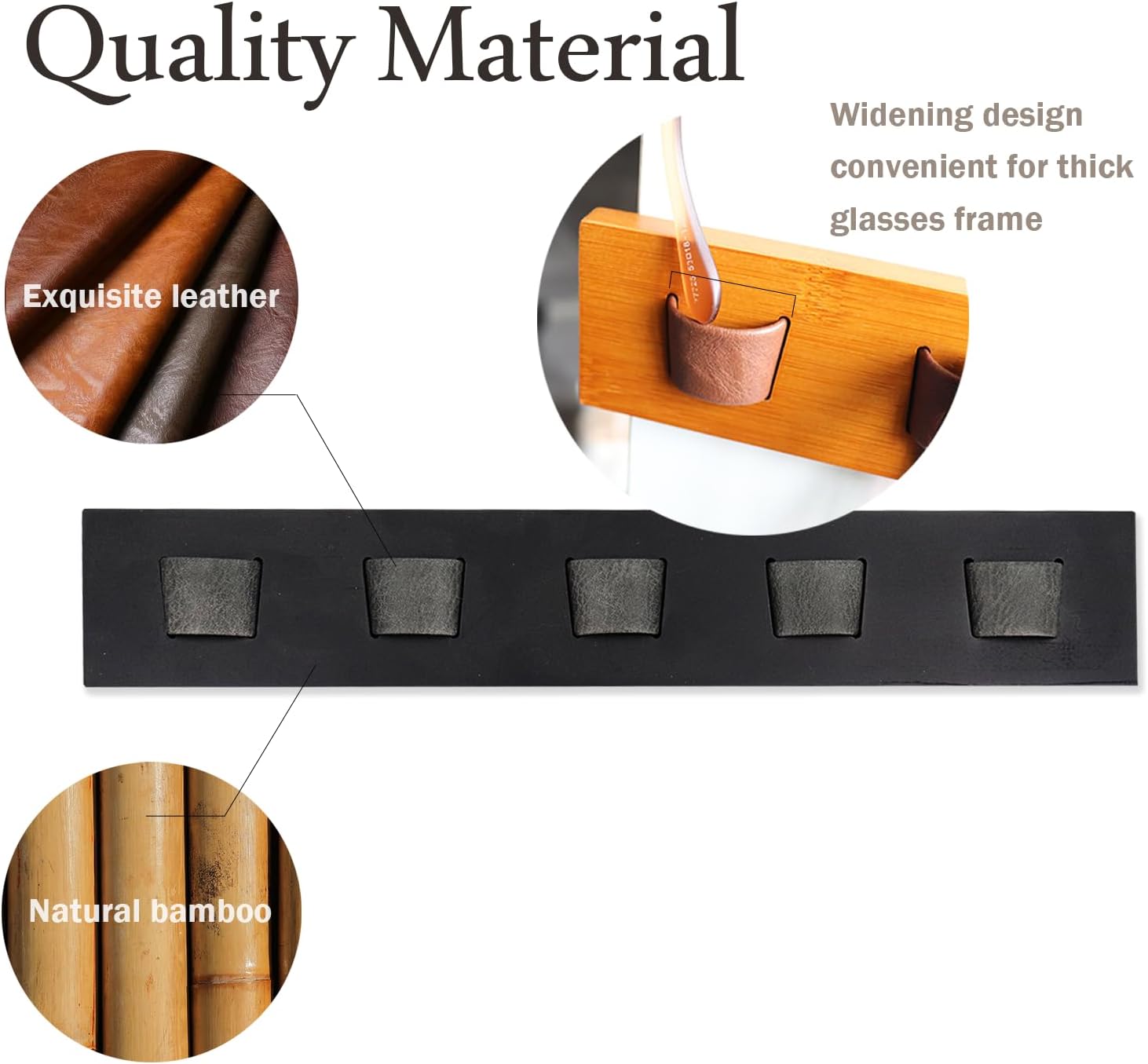 ACOCOFE Organizador de lentes de sol para montaje en pared, soporte de almacenamiento de anteojos de madera, estante para múltiples gafas para