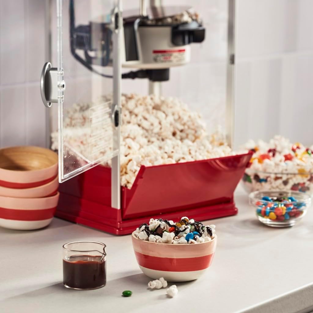 Cuisinart Máquina de palomitas de maíz estilo teatro, capacidad de 16 tazas, sin tiempo de calor, fácil de servir y de limpieza rápida, con cuchara