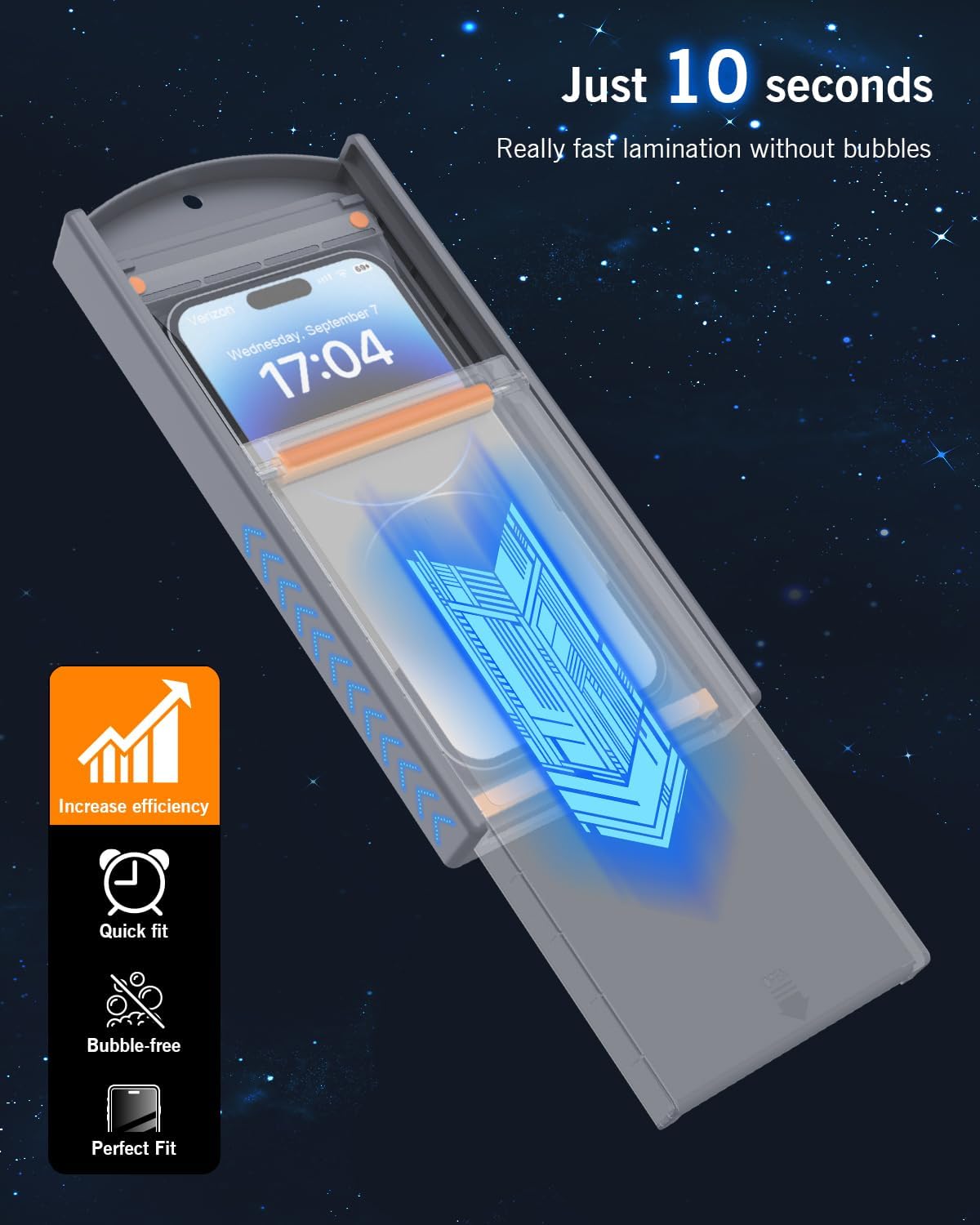 Tipao Paquete de 2 protectores de pantalla para iPhone 15 Pro Zero Bubble, protección de sensor, instalación automática de eliminación de polvo,