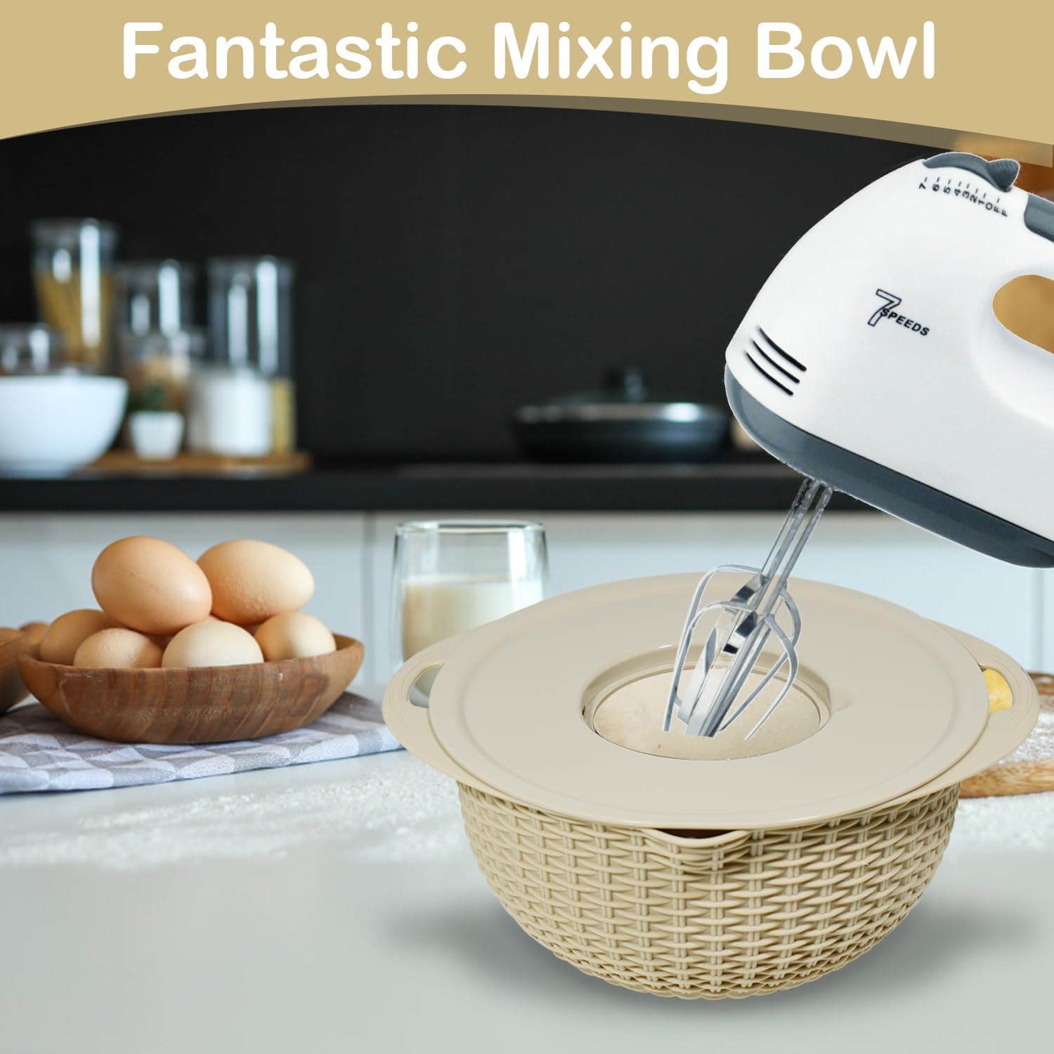 Colador 4-1 con juego de tazones para mezclar, nuevos coladores y coladores de alimentos para cocina, alimentos, pasta y arroz, lavadora de frutas y
