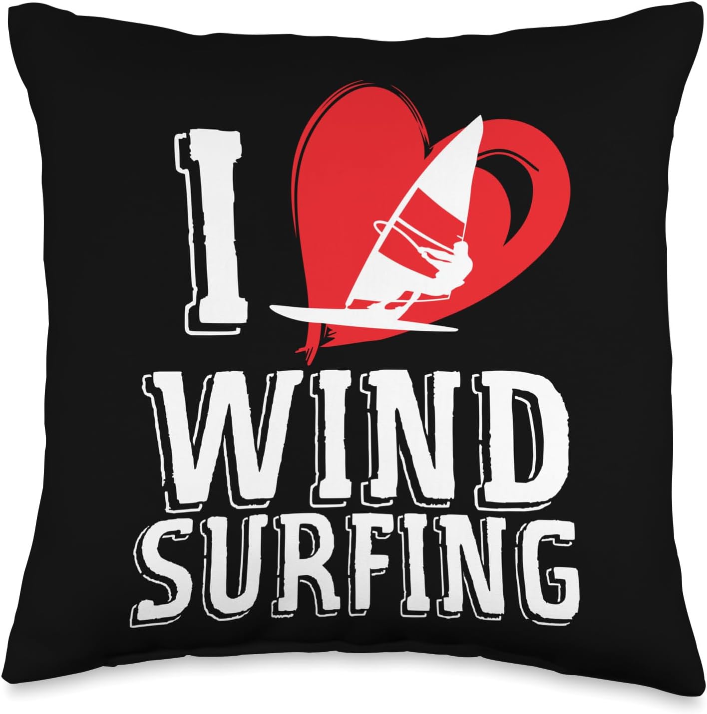 Windsurfer Windsurfing Windsurf Kitesurfing Motifs Love Surfing Windsurfer Throw Pillow, 16×16, Multicolor