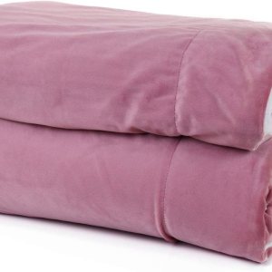 Mintra Home Sherpa – Manta de franela súper suave (rosa polvoriento, 86 x 94 pulgadas (talla XL)) Mintra Home Sherpa – Manta de franela súper suave (rosa polvoriento, 86 x 94 pulgadas (talla XL))