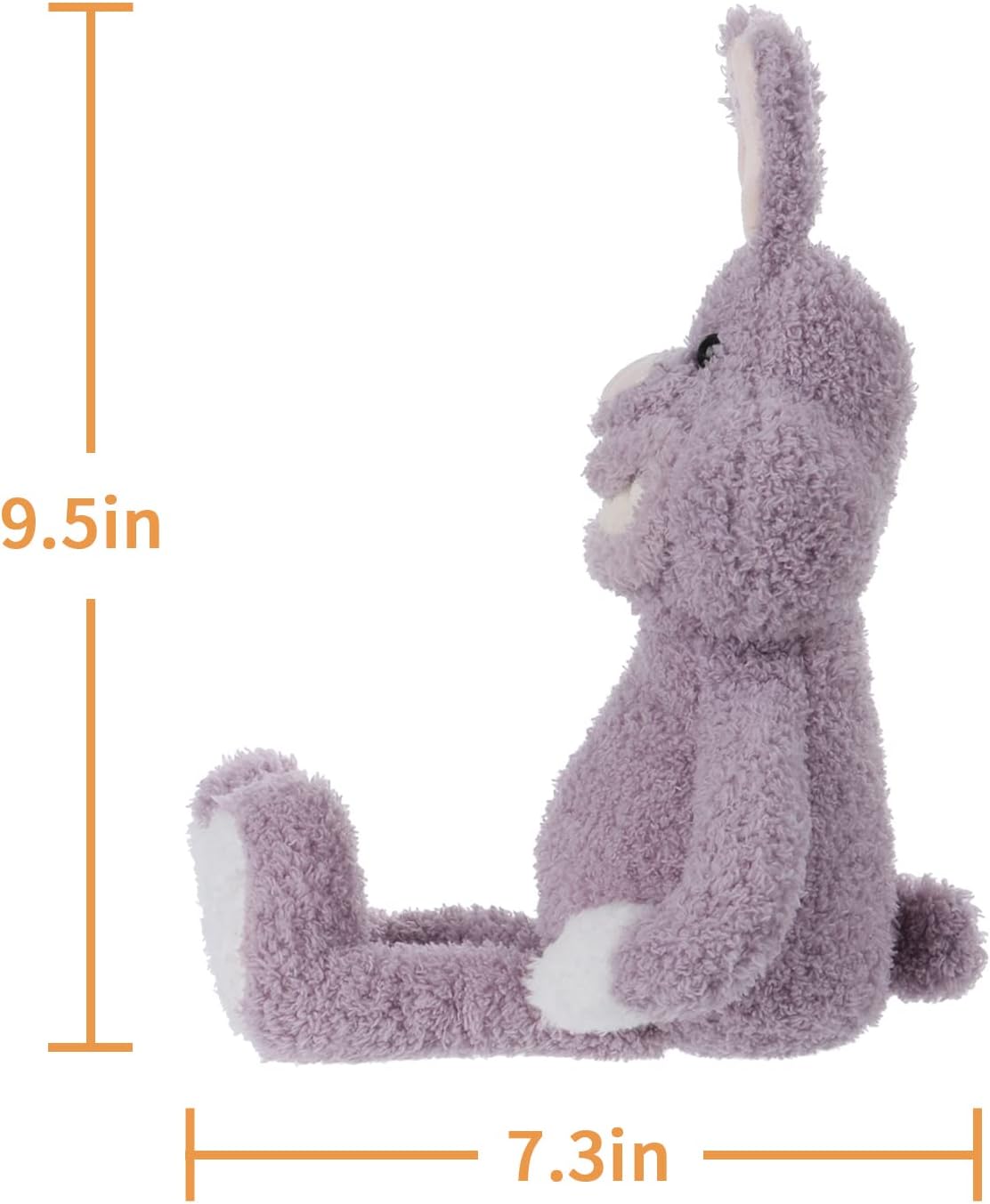 Apricot Lamb Juguetes de peluche sonriente púrpura conejito conejo peluche suave perfecto para niños 9.5 pulgadas
