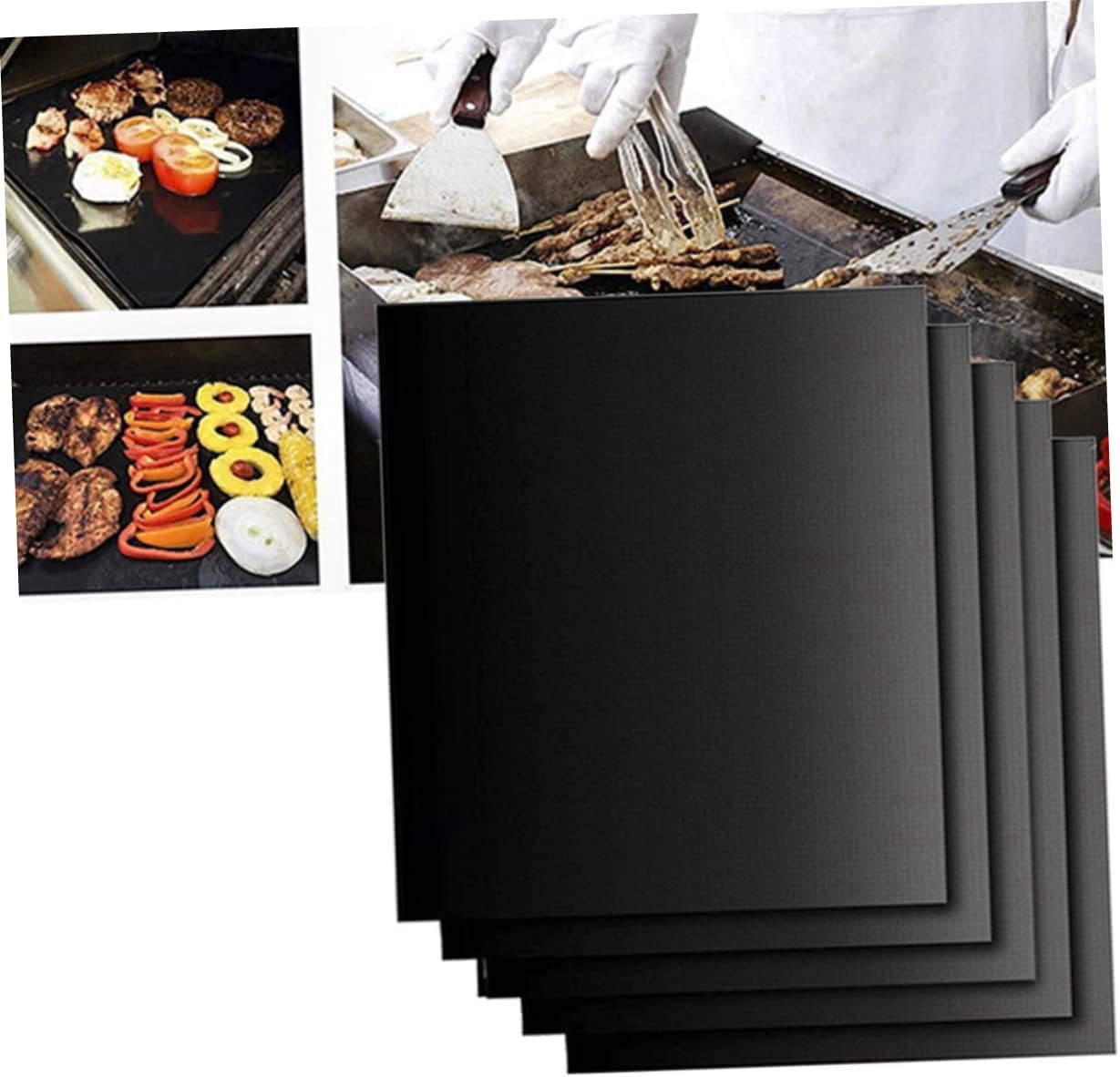 Traje para hombre, 4 piezas, tapete para barbacoa, alfombrillas para parrilla, alfombrilla para barbacoa, alfombrilla para parrilla, antiadherente,