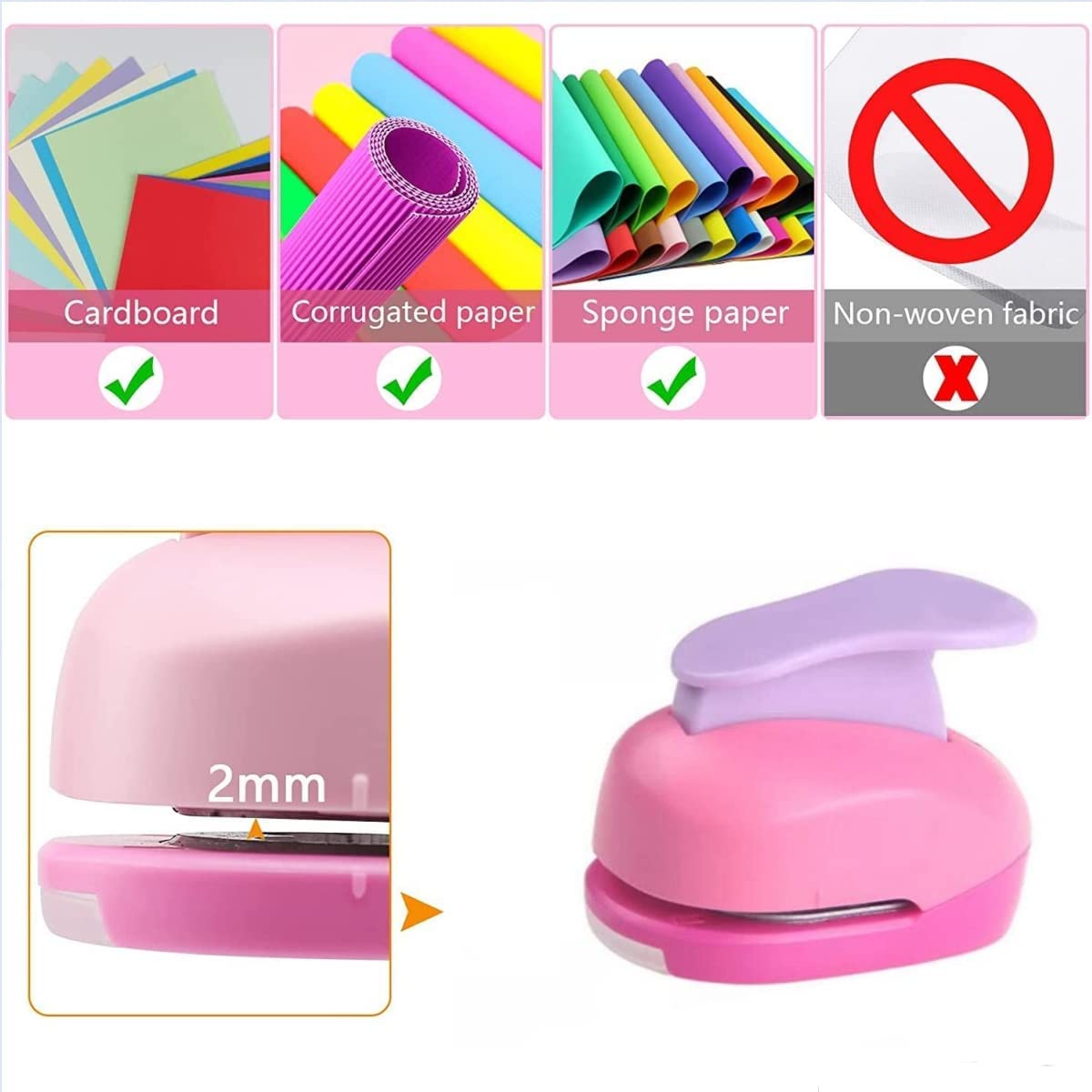 Cady Craft Punch – Punzones de papel de hoja de 2 pulgadas (2 pulgadas)